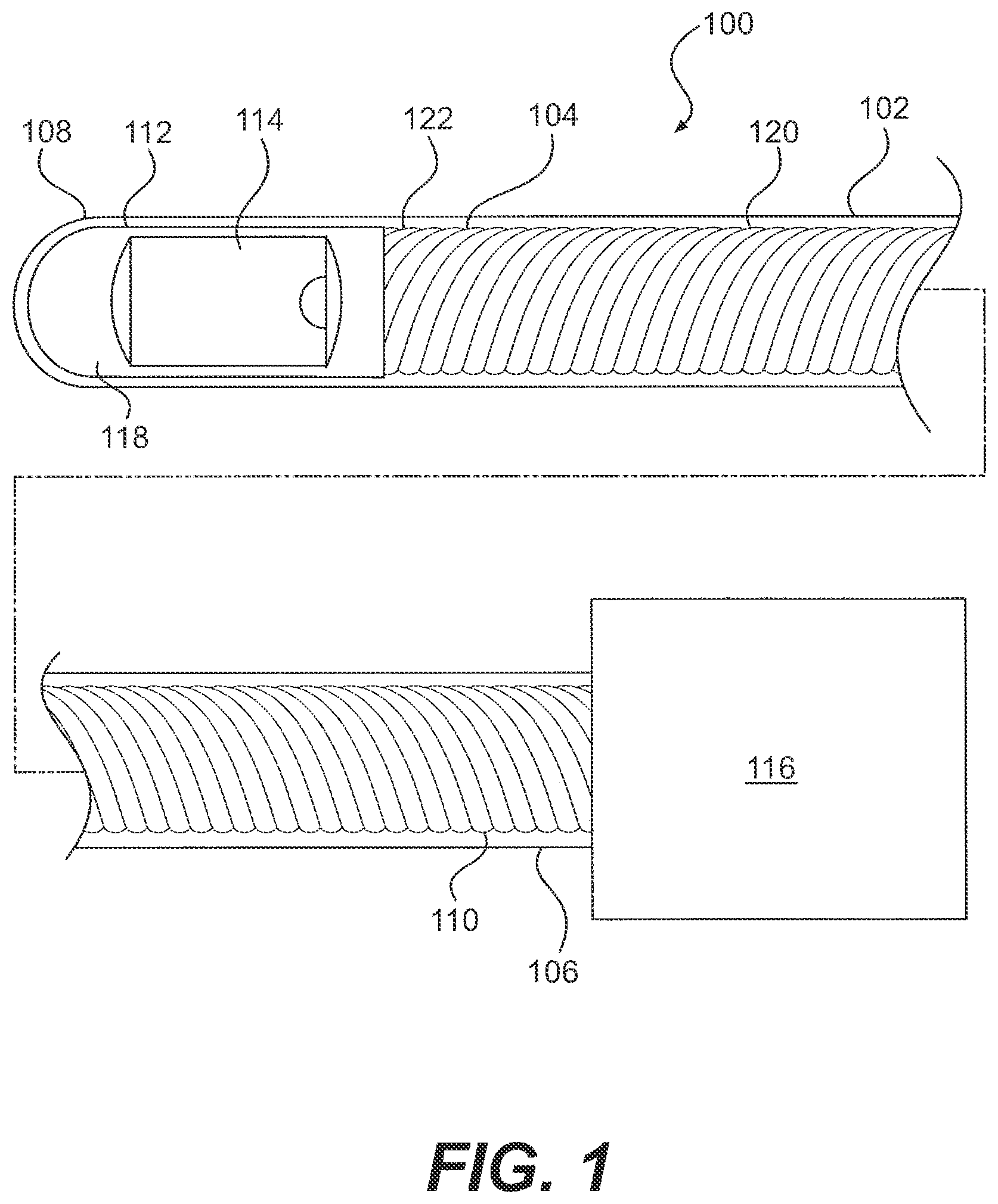 Patent US12350099 — Rotational intravascular ultrasound probe and method of manufacturing the same — Figure 1