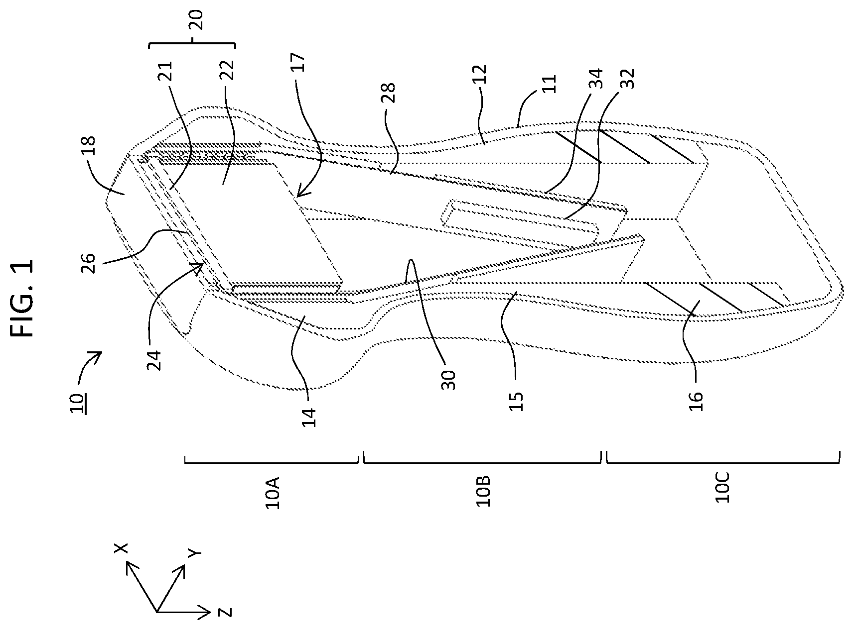 Patent US12350109 — Ultrasound probe — Figure 1