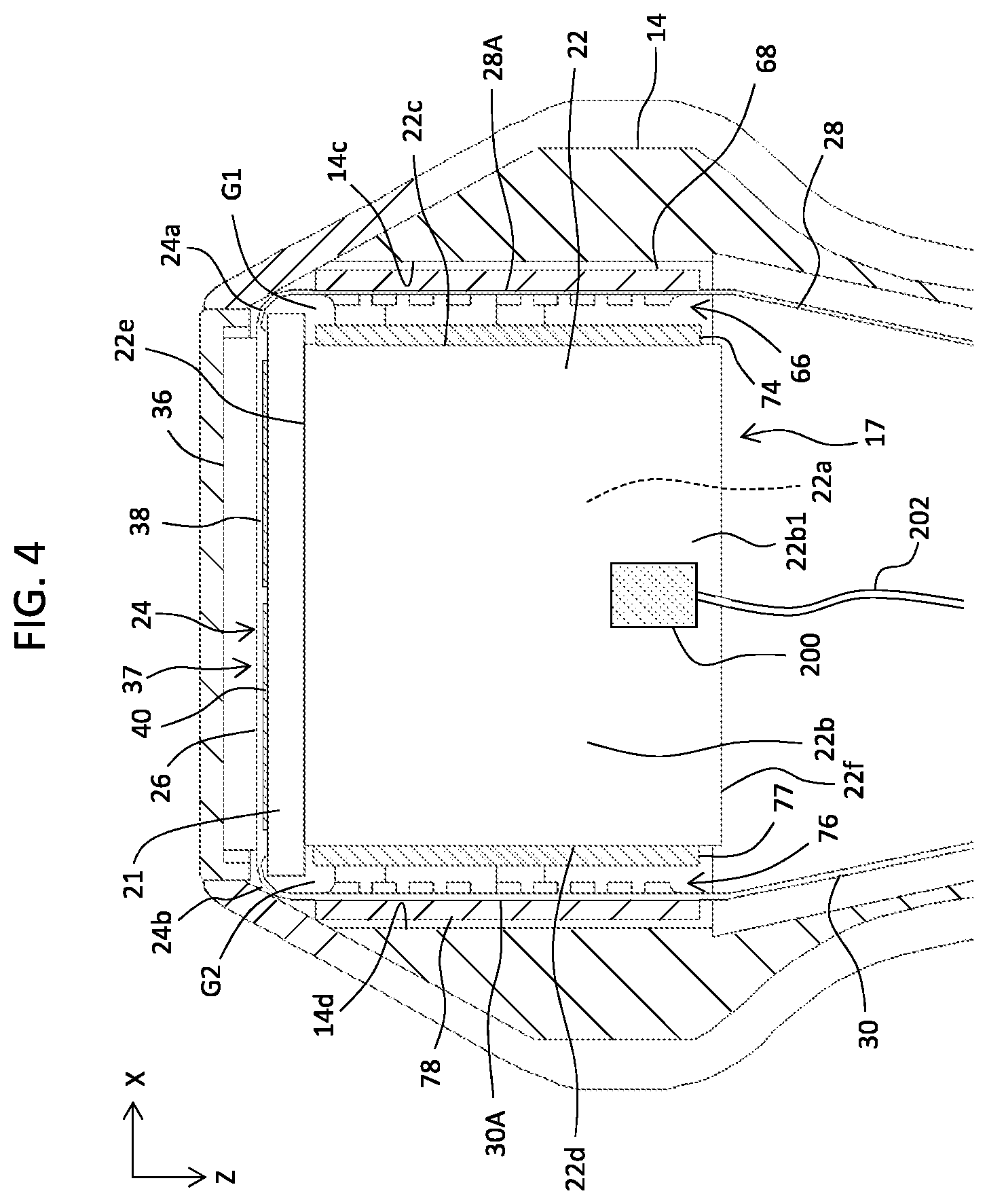 Patent US12350109 Figure 4 – Ultrasound probe