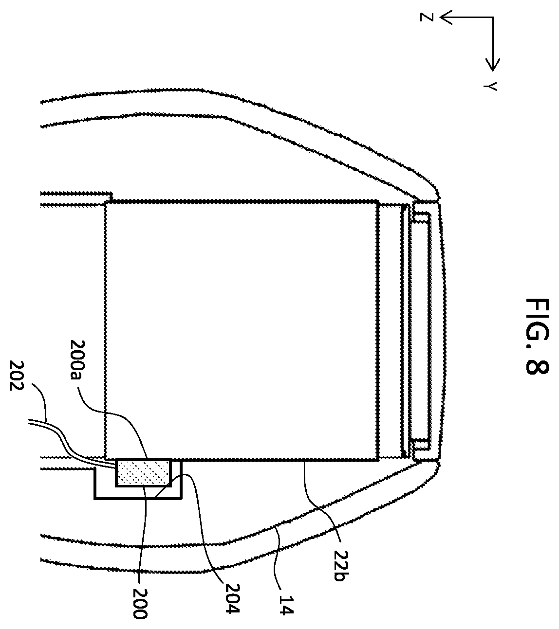 Patent US12350109 Figure 8 – Ultrasound probe