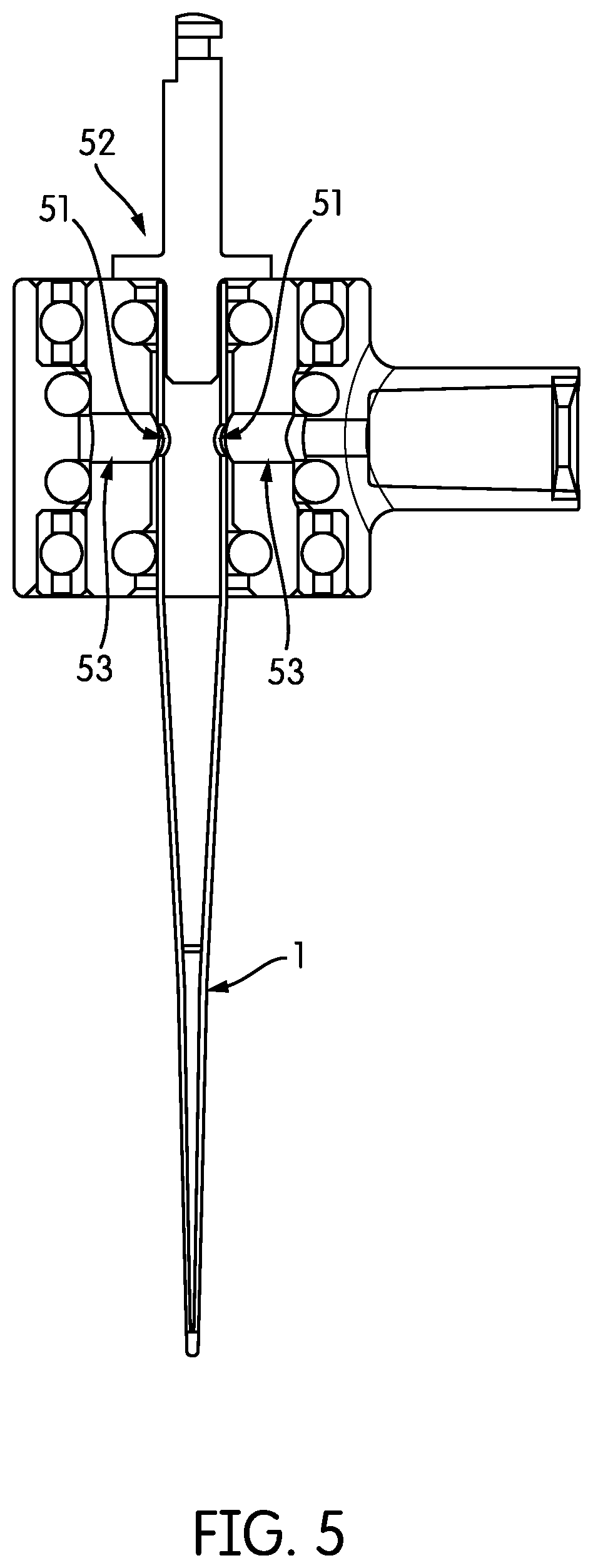 Patent US12350116 Figure 6 – Device for continuous irrigation with activation in endodontics application