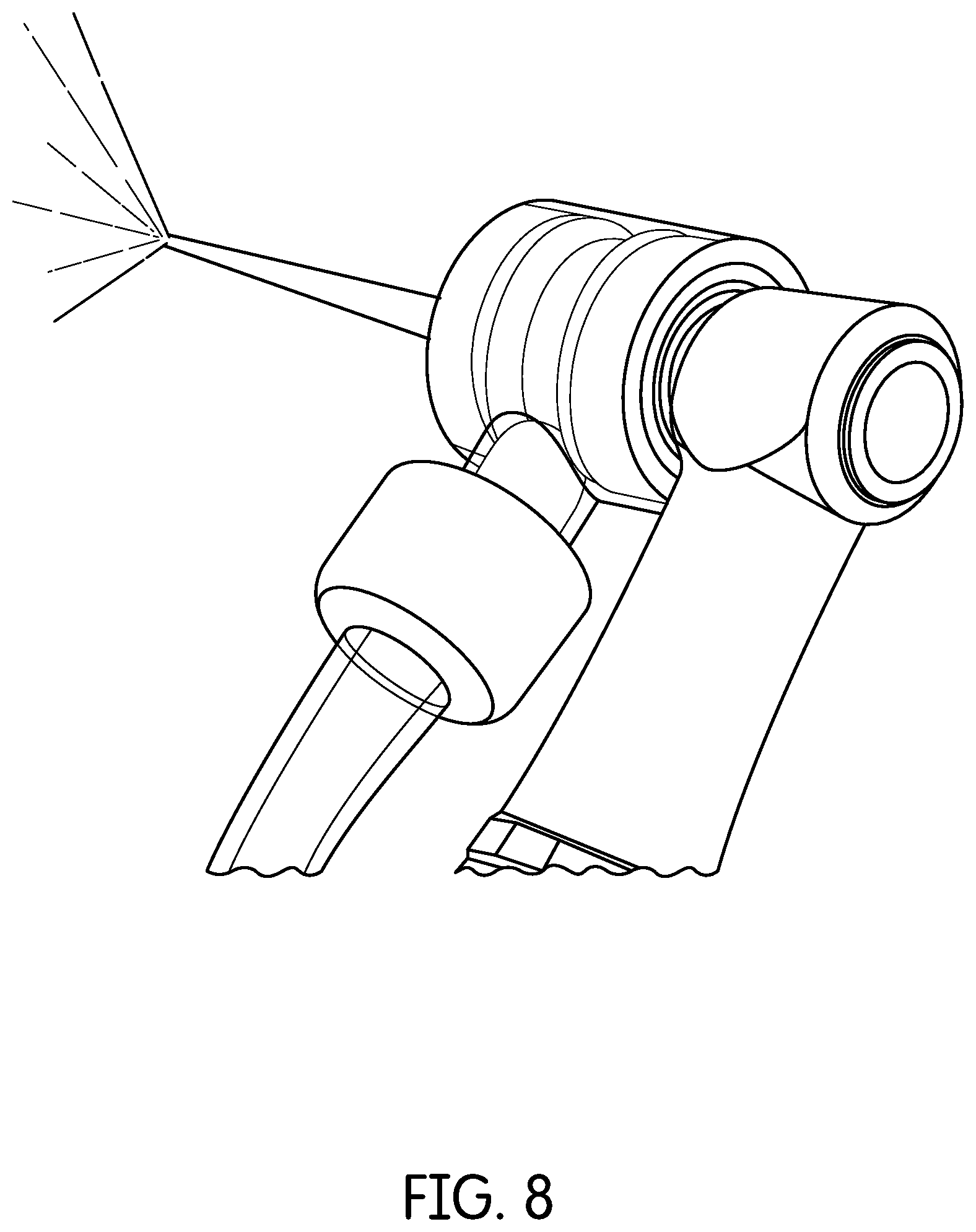 Patent US12350116 Figure 9 – Device for continuous irrigation with activation in endodontics application
