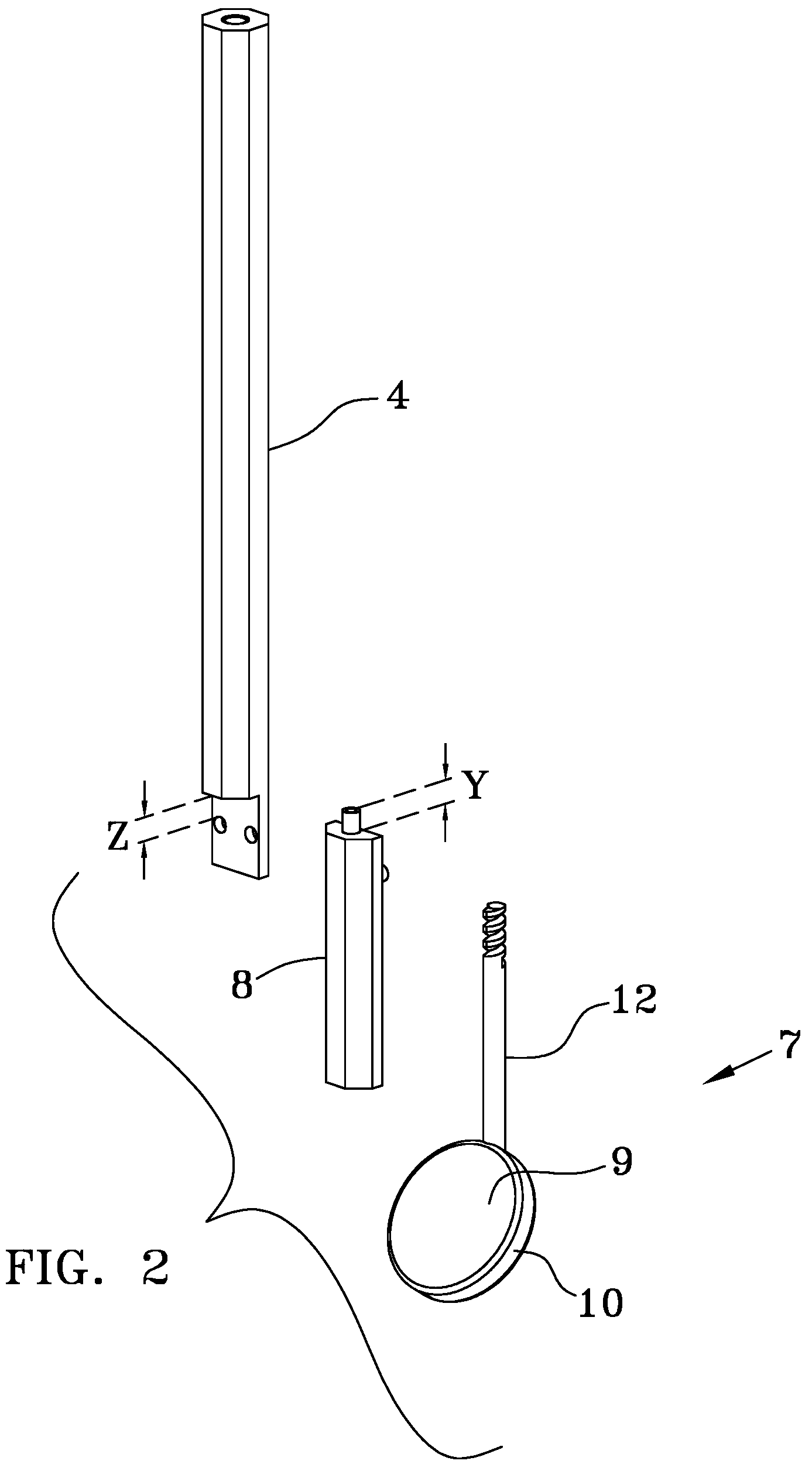 Patent US12350118 Figure 2 – Dental mirror cleaner