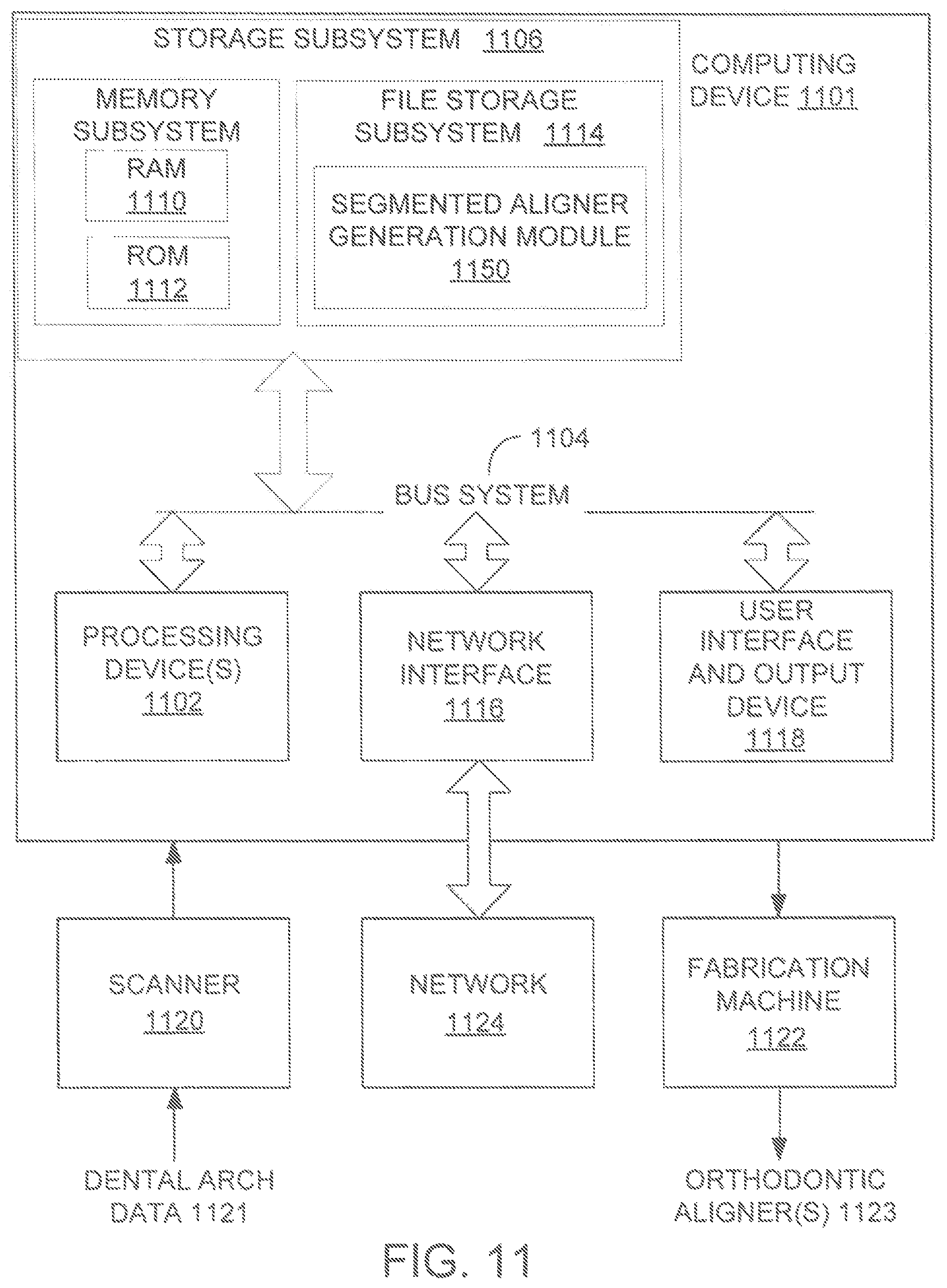 Patent US12350121 Figure 10 – Orthodontic aligner with isolated segments