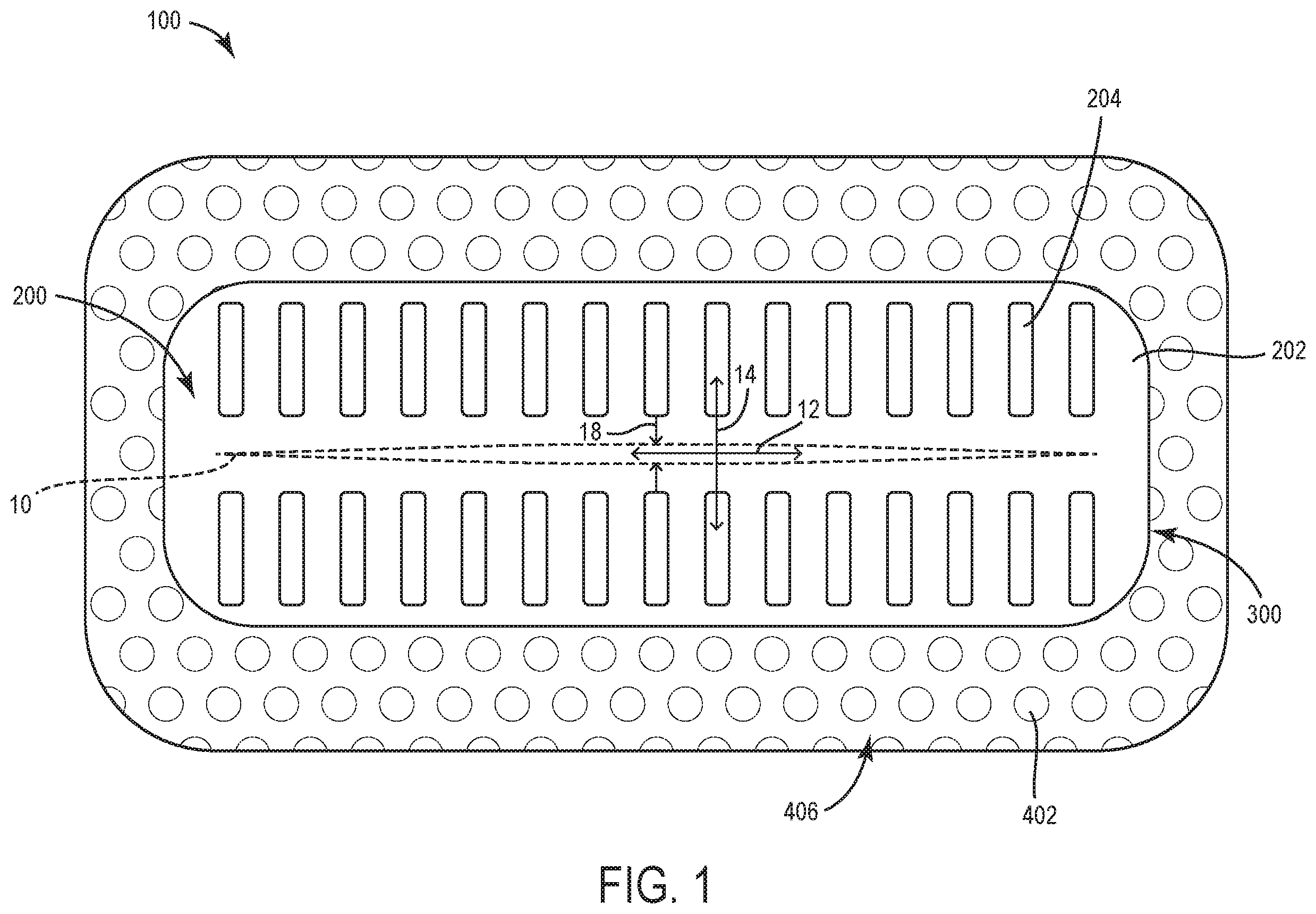 Patent US12350128 — Advanced wound dressing for incisional wounds that provides apposition forces as a result of fluid absorption — Figure 1