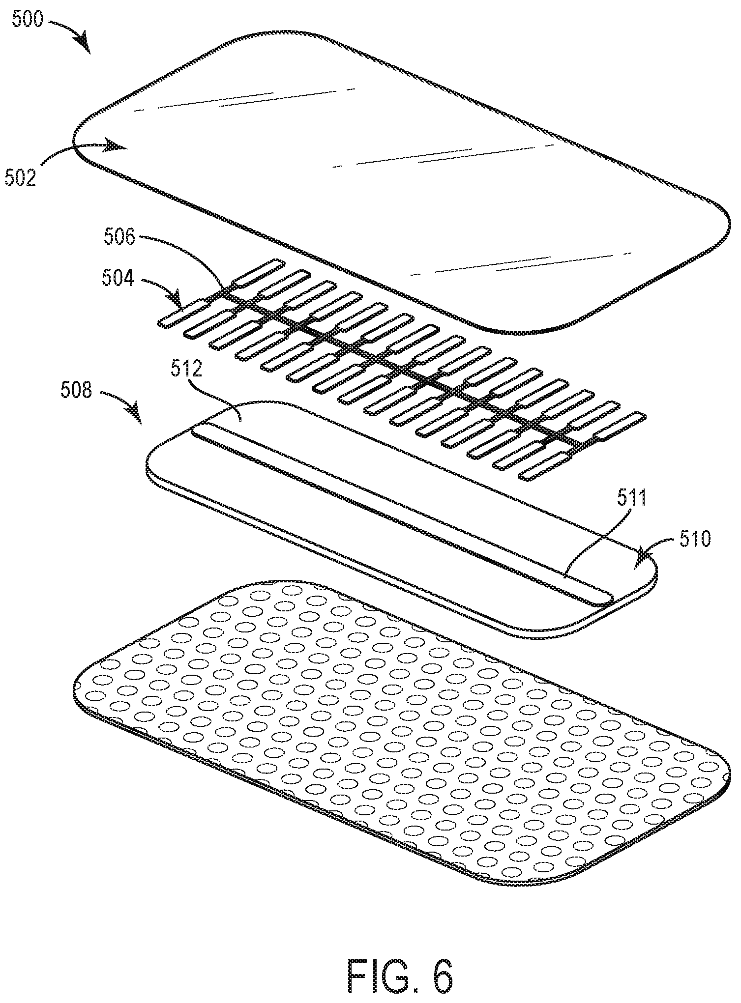 Patent US12350128 Figure 4 – Advanced wound dressing for incisional wounds that provides apposition forces as a result of fluid absorption