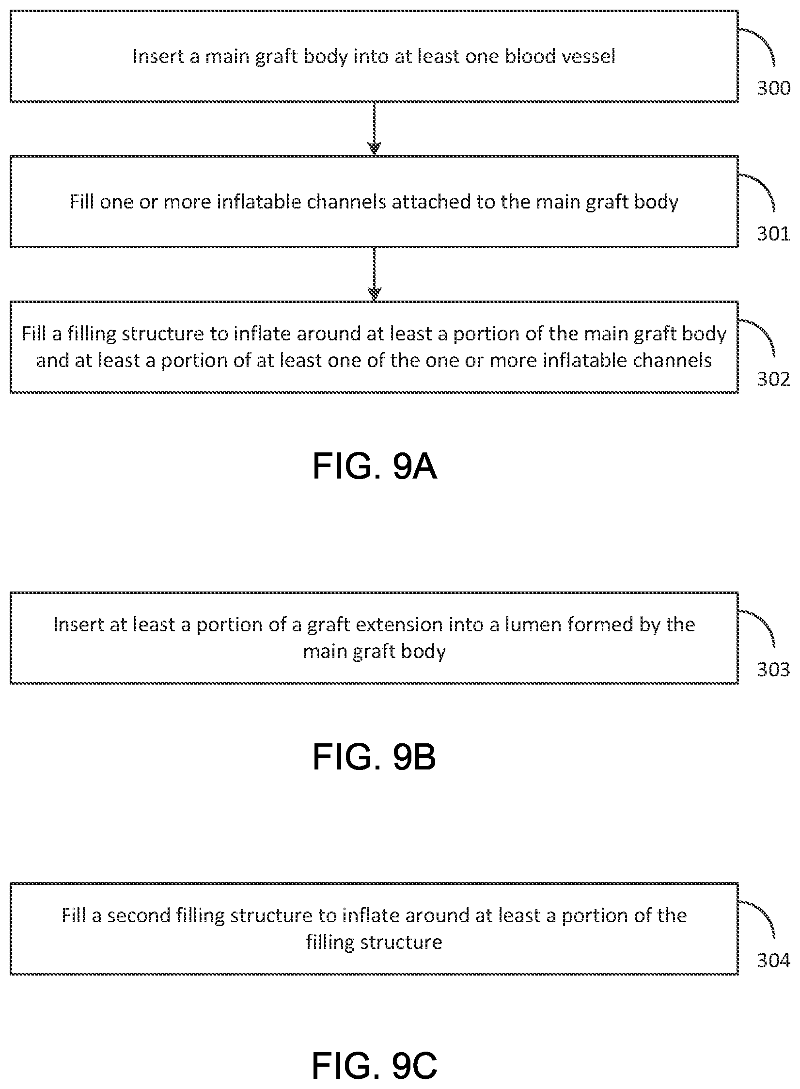 Patent US12350142 Figure 9 – Systems and methods with graft body, inflatable fill channel, and filling structure