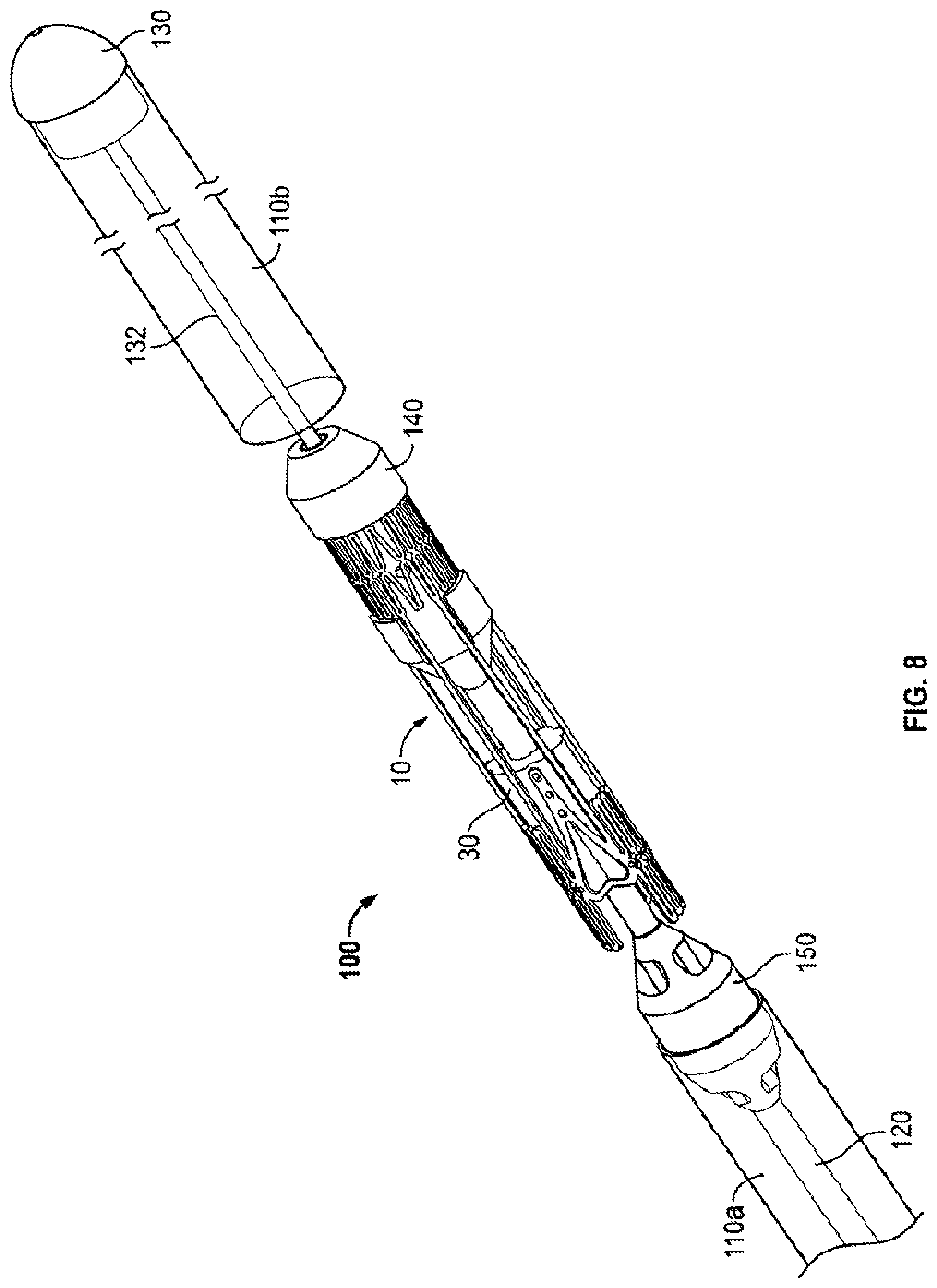Patent US12350152 Figure 8 – Delivery and retrieval systems for collapsible/expandable prosthetic heart valves