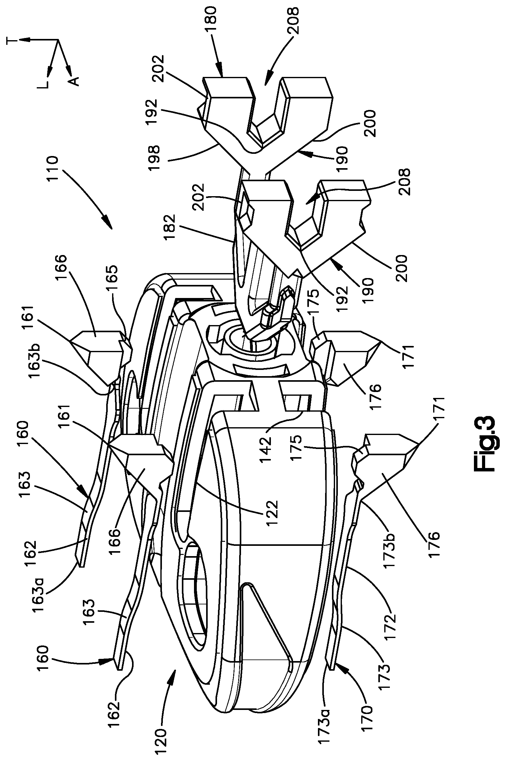 Patent US12350167 Figure 3 – Intervertebral cages with deployable anchors