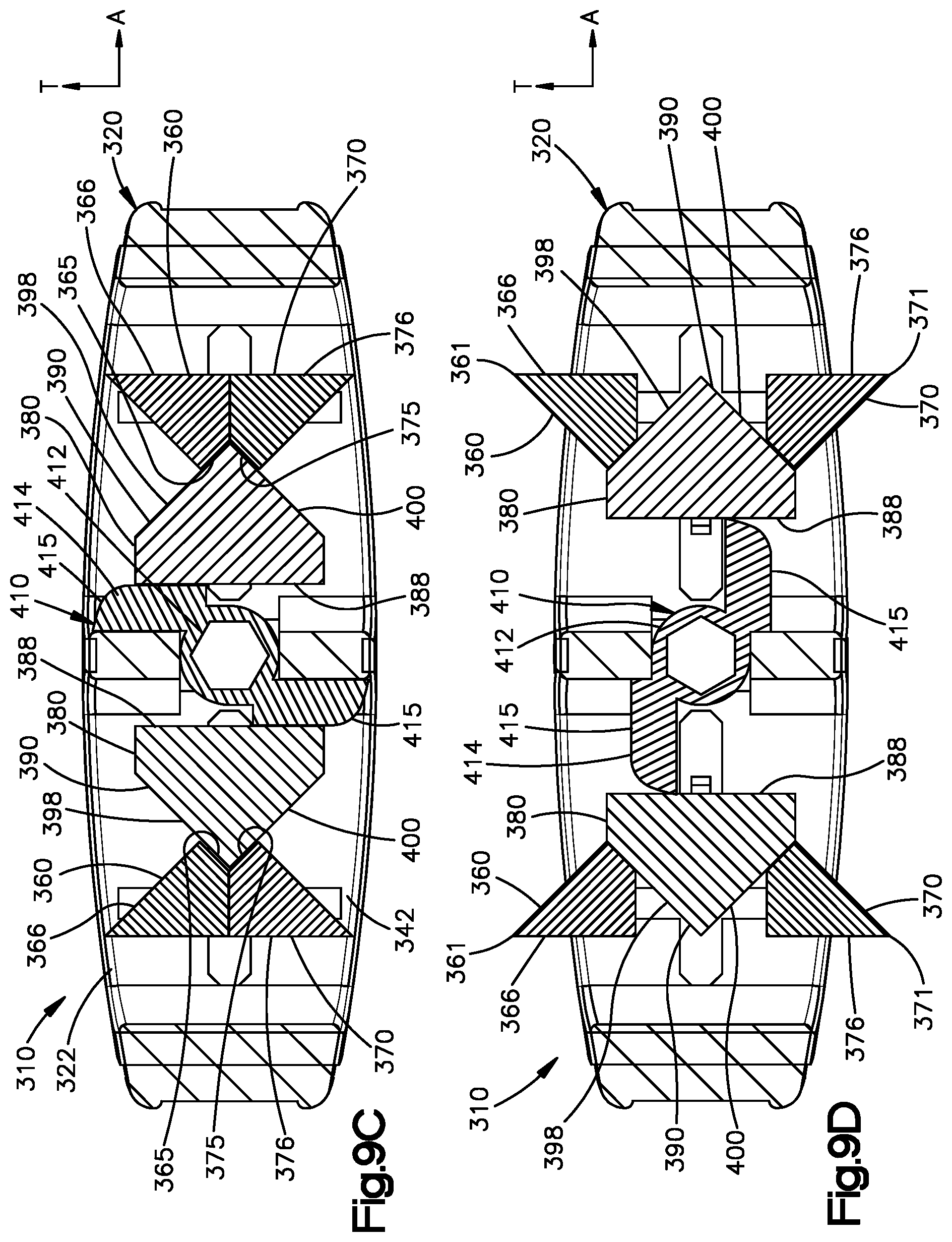 Patent US12350167 Figure 10 – Intervertebral cages with deployable anchors