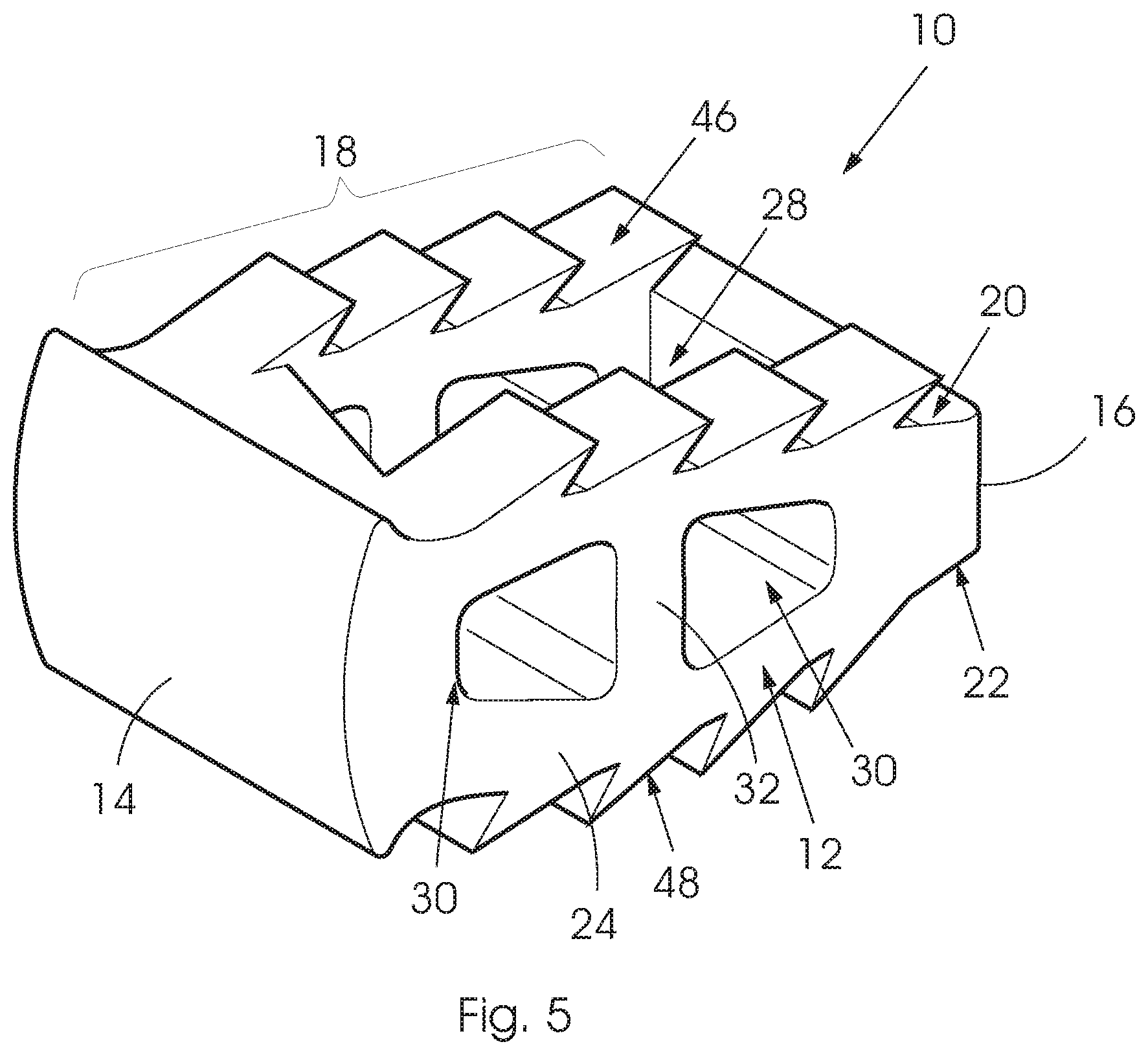 Patent US12350168 Figure 3 – Intervertebral fusion cage