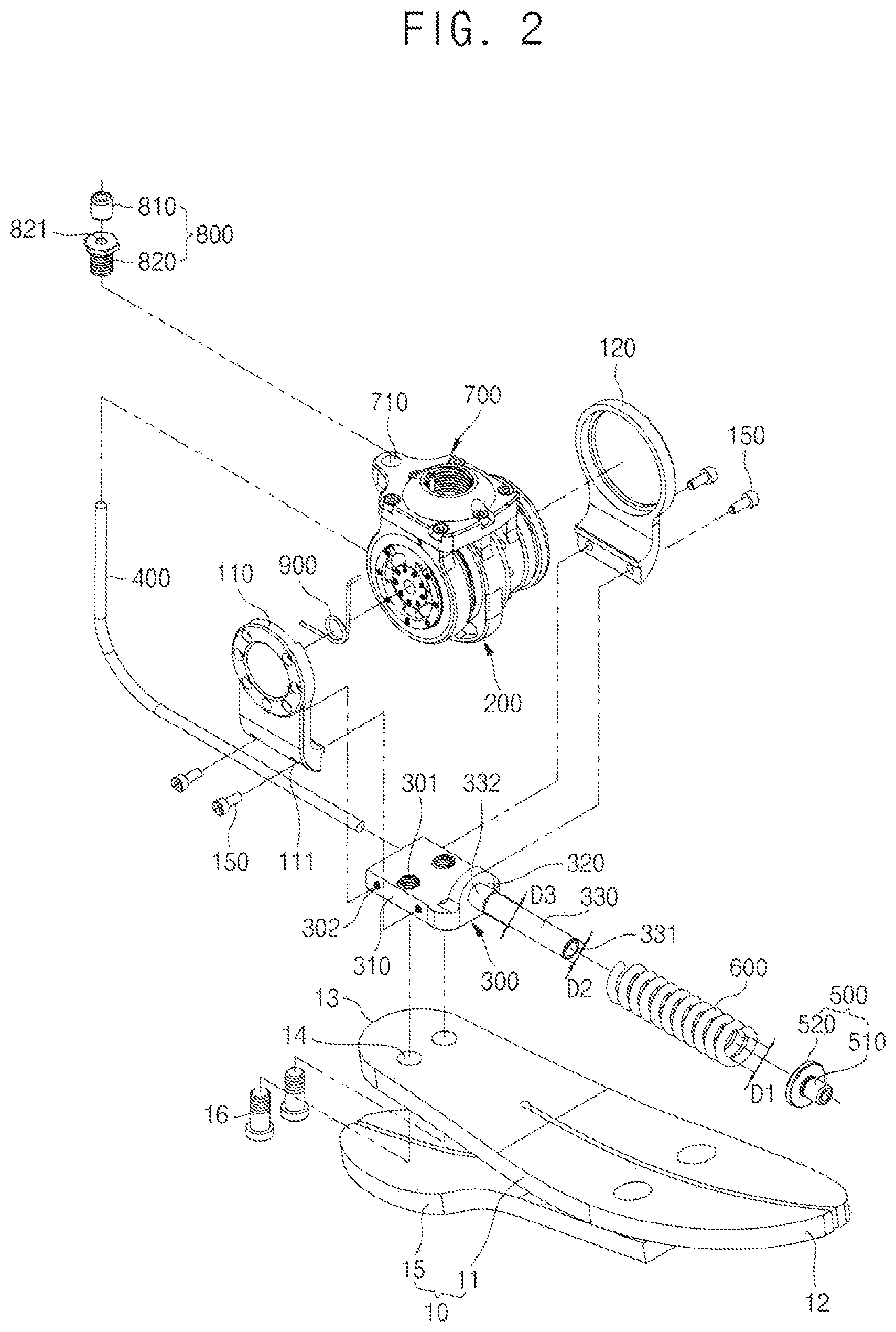 Patent US12350176 Figure 2 – Robotic prosthetic leg and method for driving robotic prosthetic leg