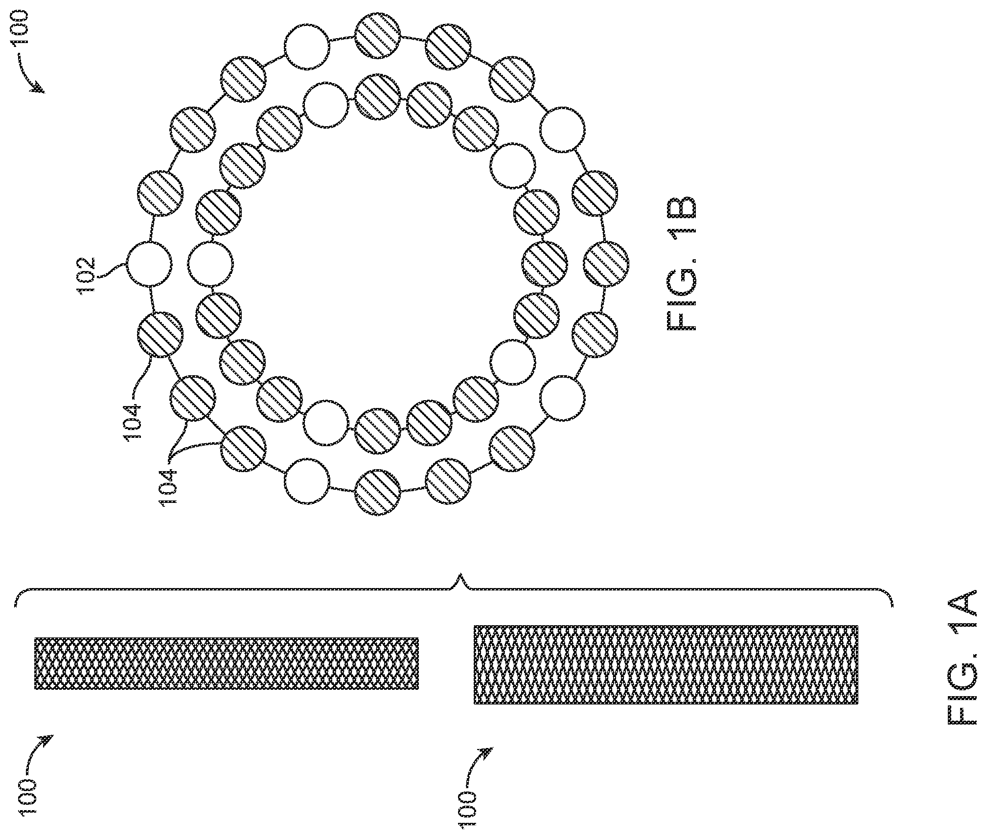 Patent US12350178 Figure 1 – Stent braid pattern with enhanced radiopacity