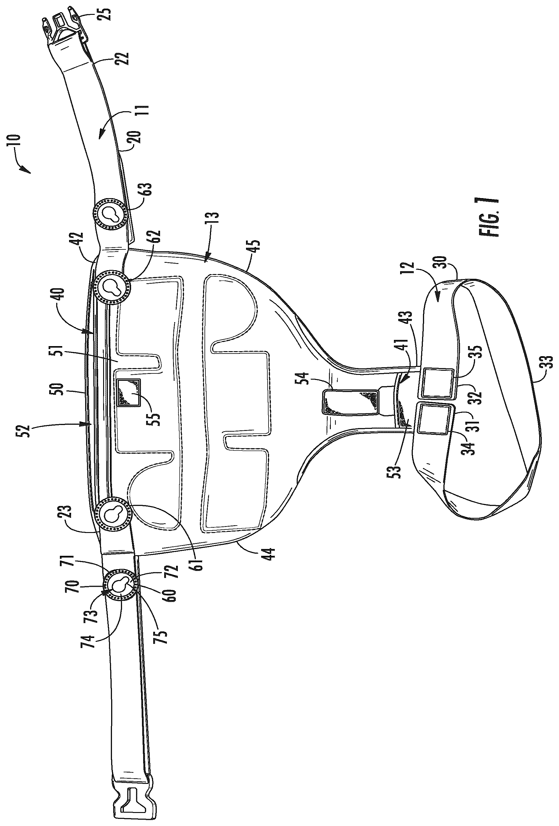 Patent US12350182 Figure 1 – Pain management and post-operative hip orthosis