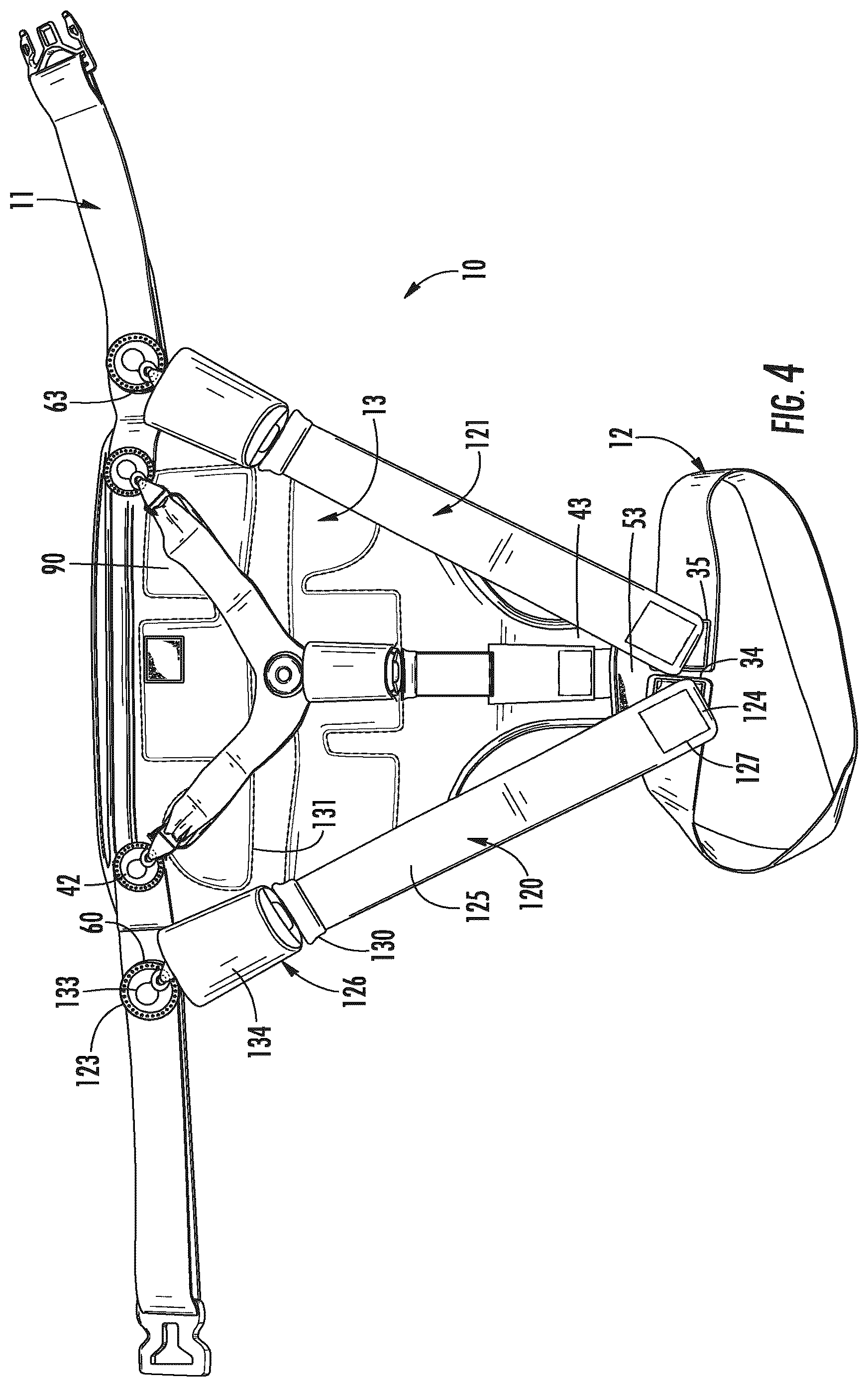 Patent US12350182 Figure 4 – Pain management and post-operative hip orthosis