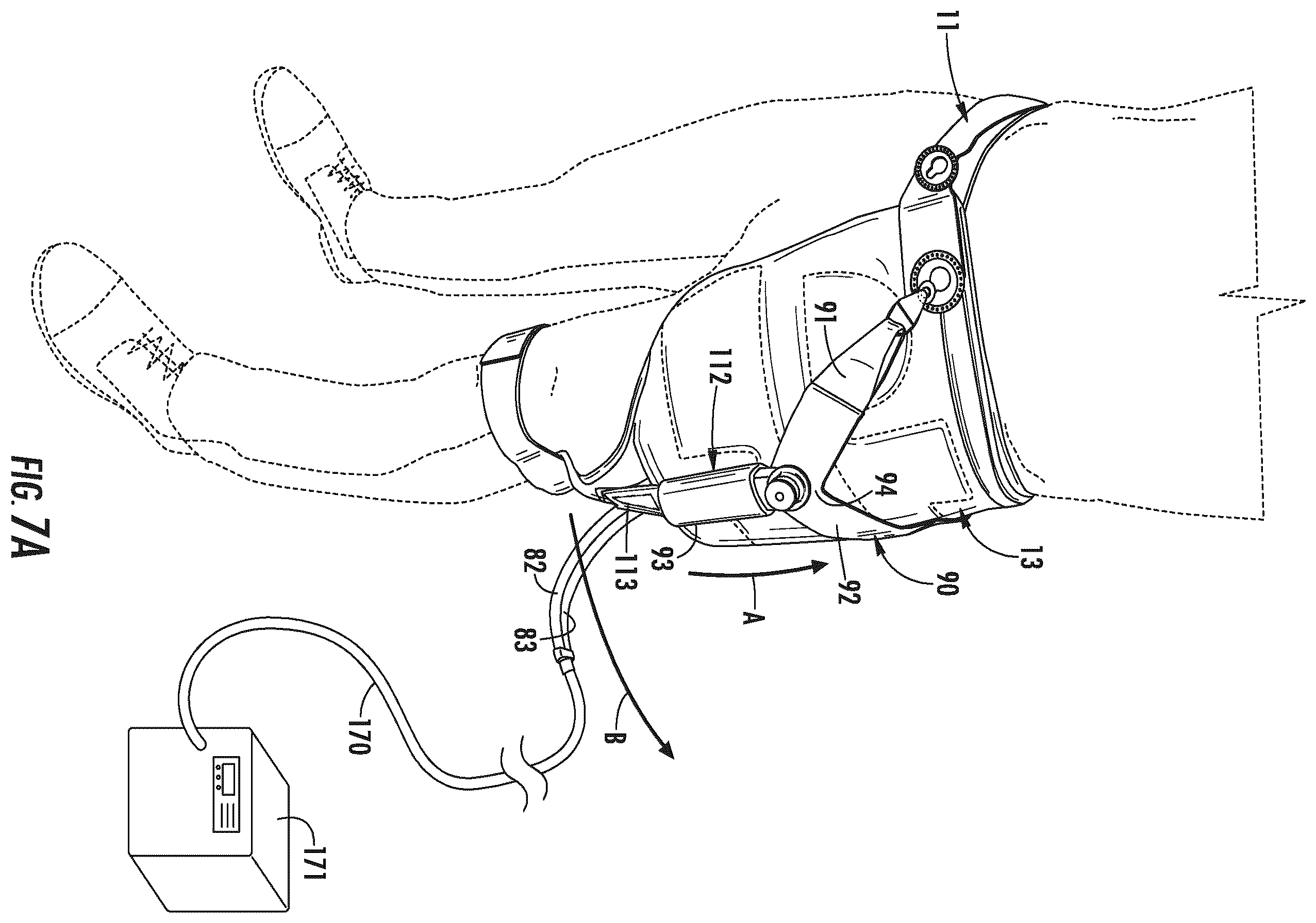 Patent US12350182 Figure 8 – Pain management and post-operative hip orthosis