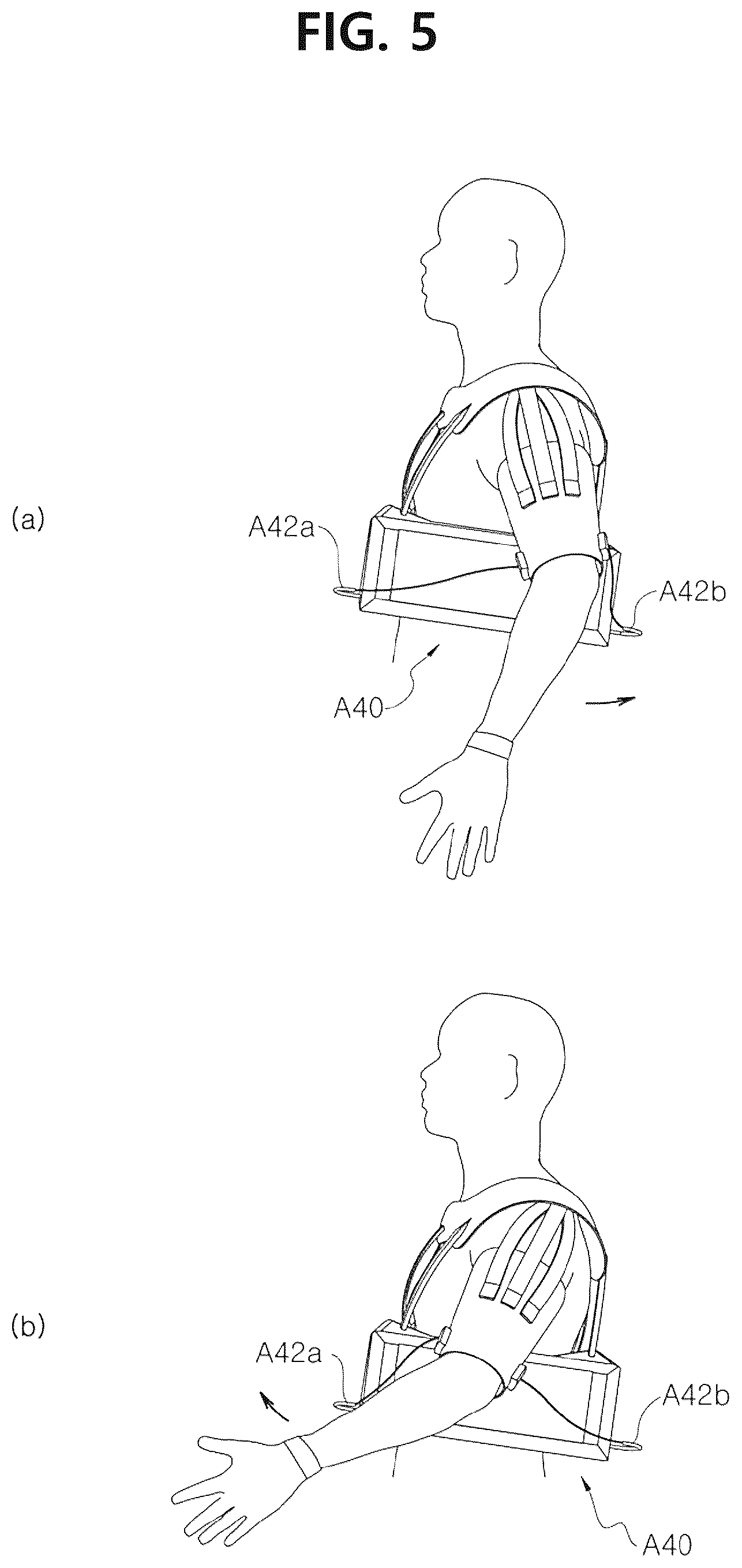 Patent US12350186 Figure 6 – Non-fixed shoulder brace