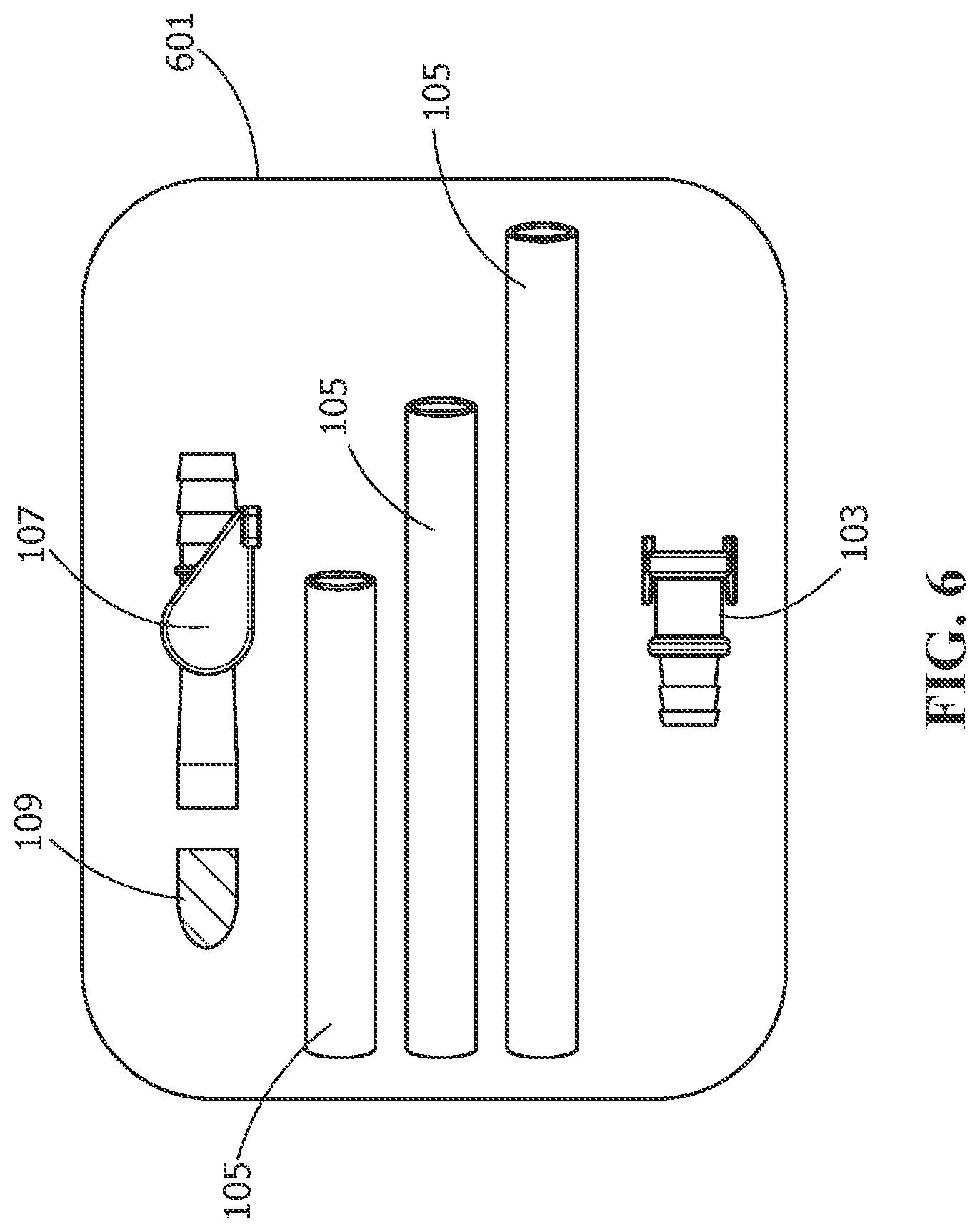 Patent US12350188 Figure 5 – Drain asembly for elimination of urine waste from an ostomy bag