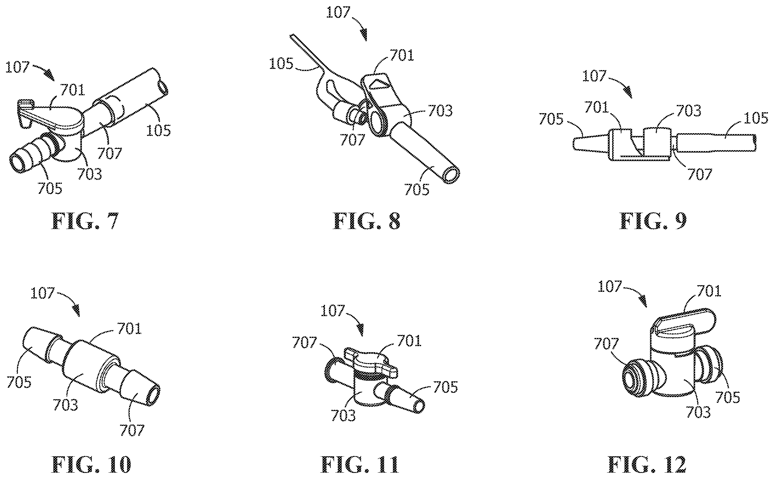 Patent US12350188 Figure 6 – Drain asembly for elimination of urine waste from an ostomy bag