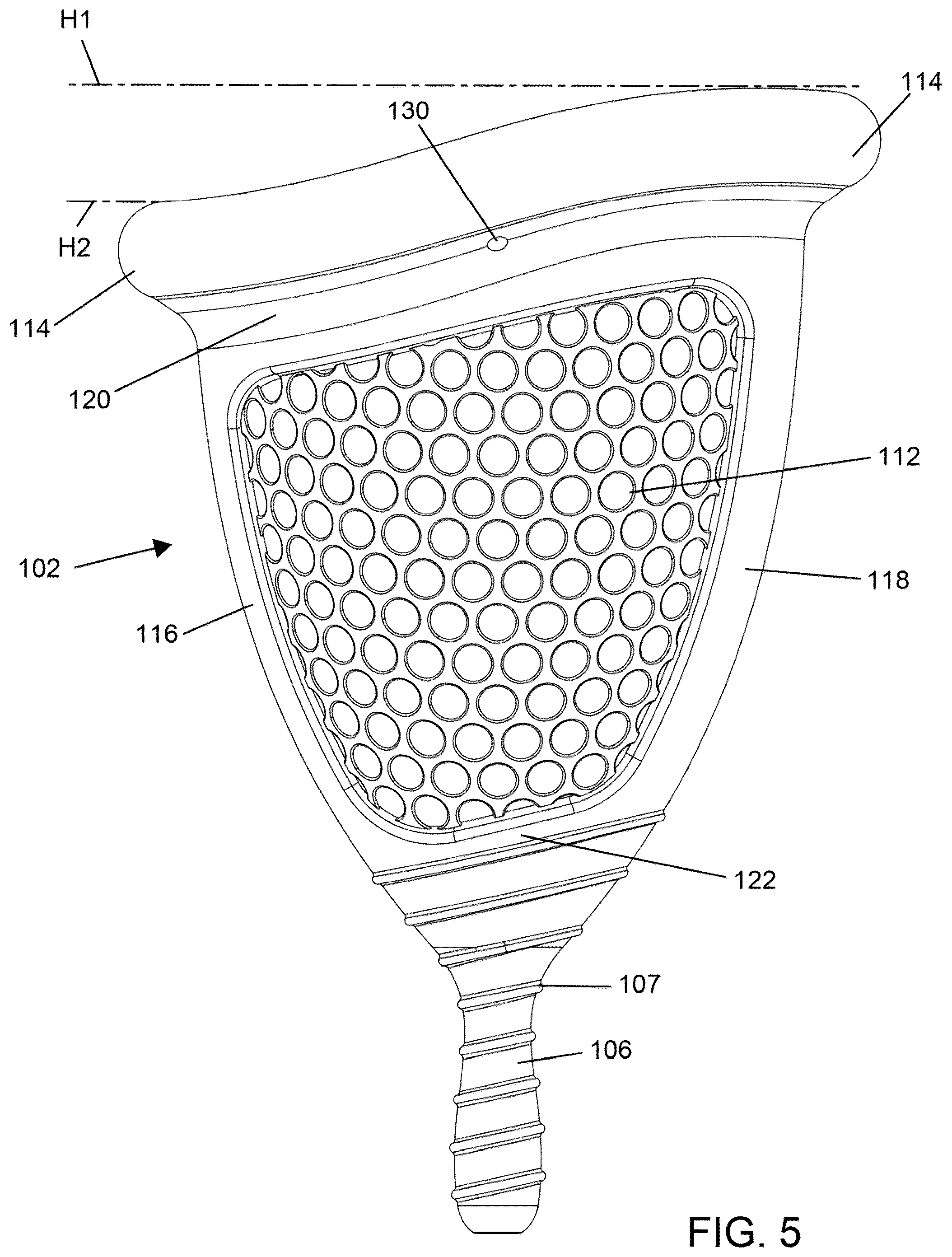 Patent US12350189 Figure 5 – Menstrual collection device, applicator and a method of inserting a menstrual collection device with an applicator