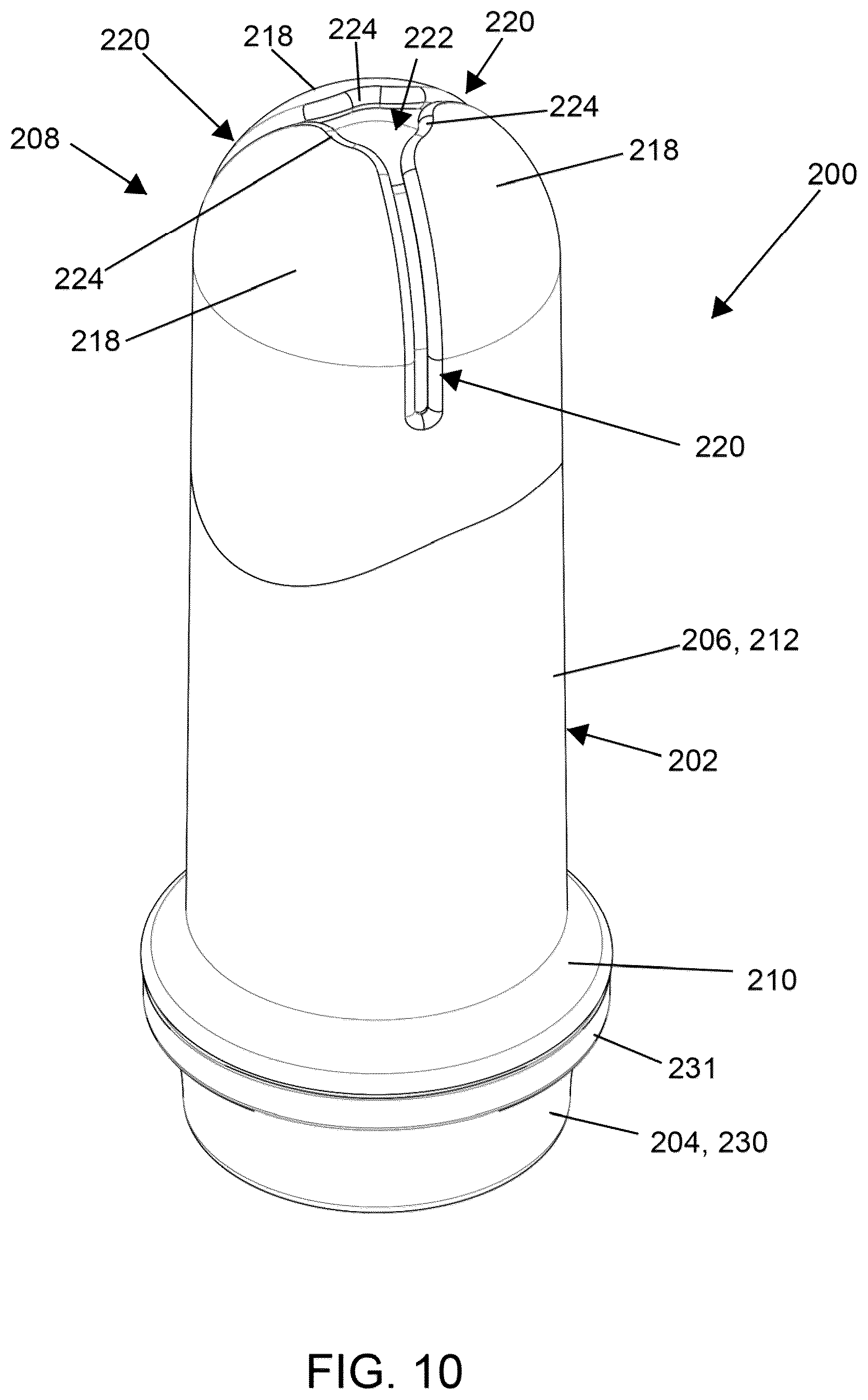 Patent US12350189 Figure 10 – Menstrual collection device, applicator and a method of inserting a menstrual collection device with an applicator