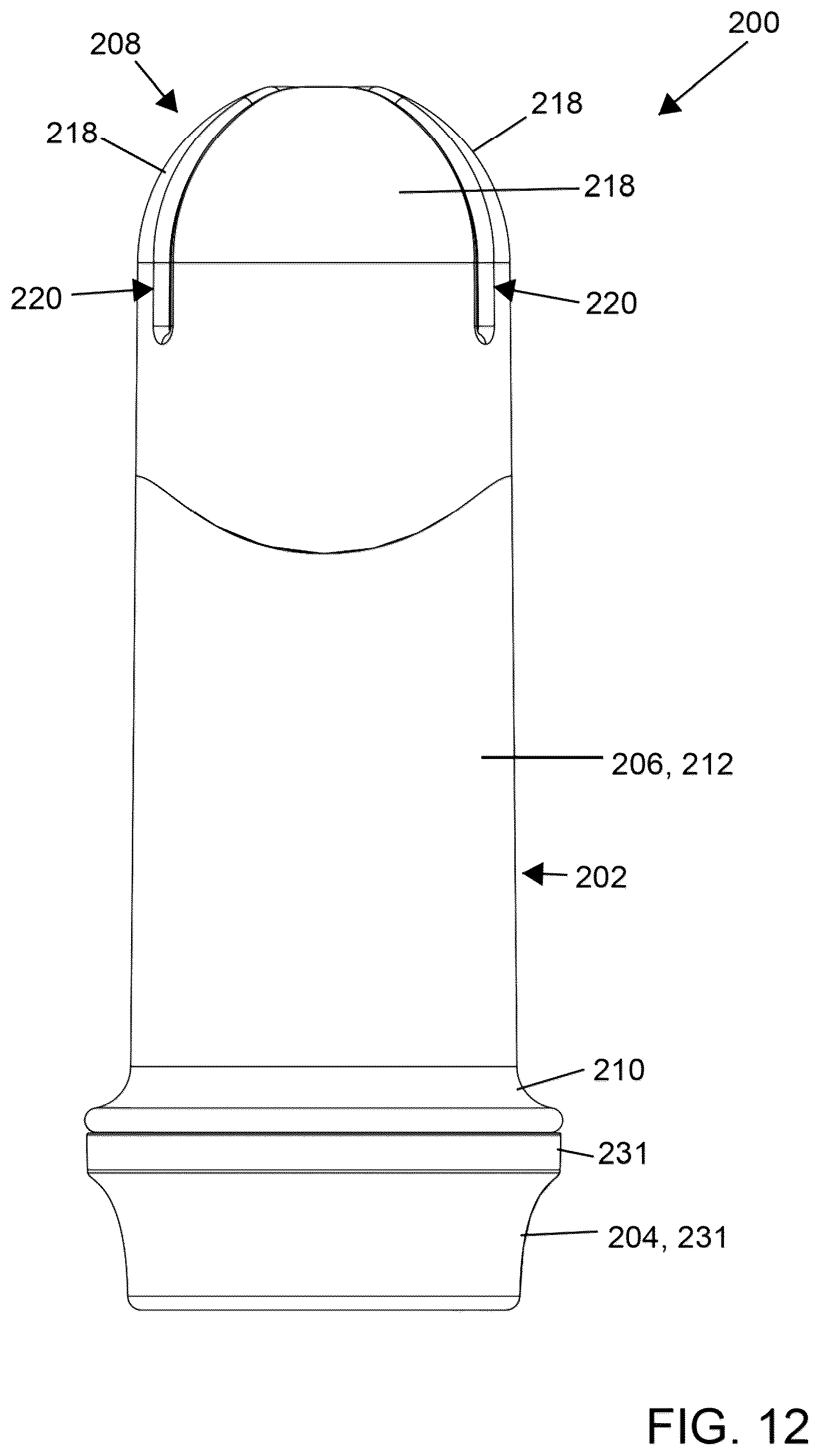 Patent US12350189 Figure 12 – Menstrual collection device, applicator and a method of inserting a menstrual collection device with an applicator