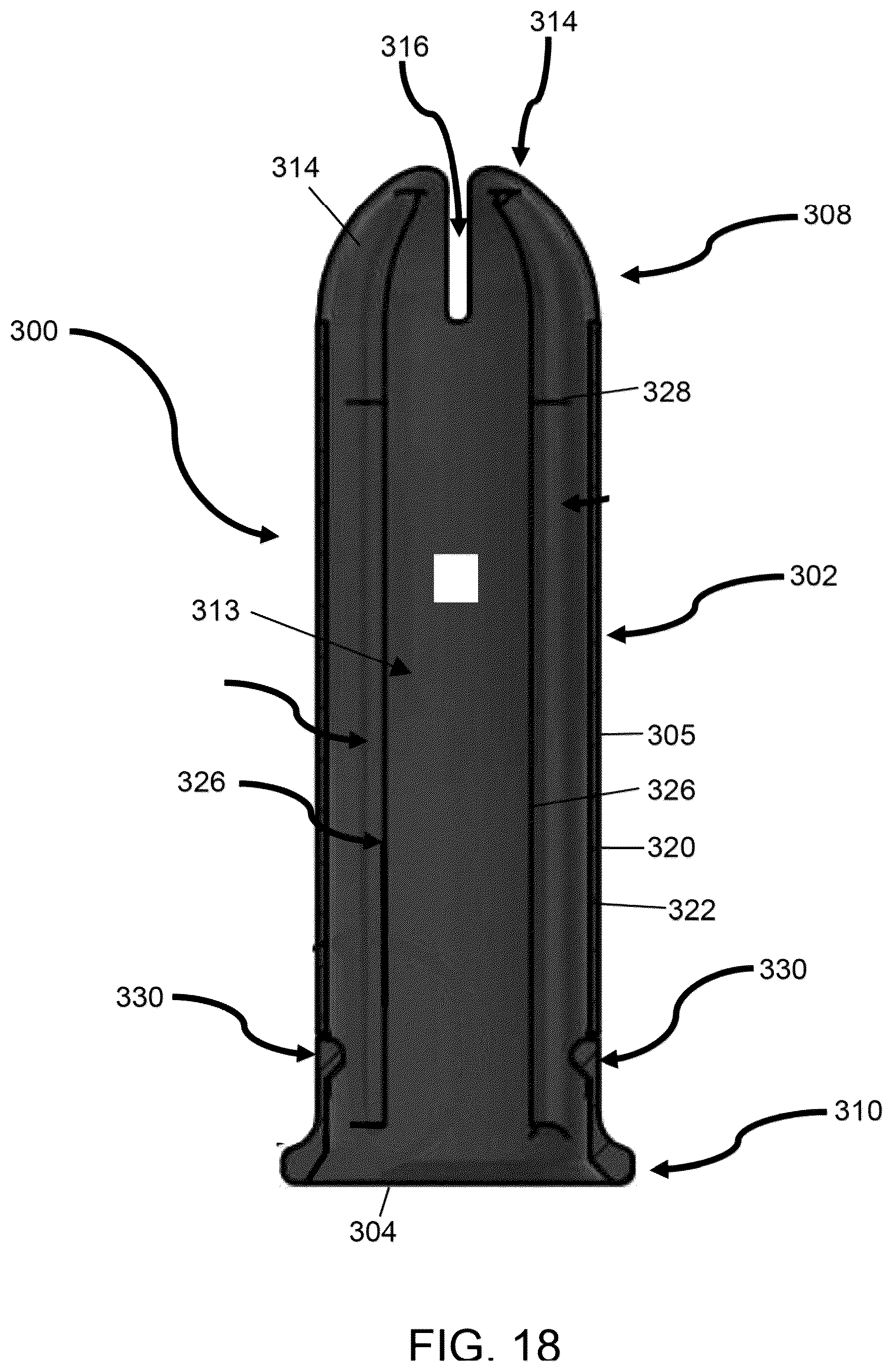 Patent US12350189 Figure 19 – Menstrual collection device, applicator and a method of inserting a menstrual collection device with an applicator
