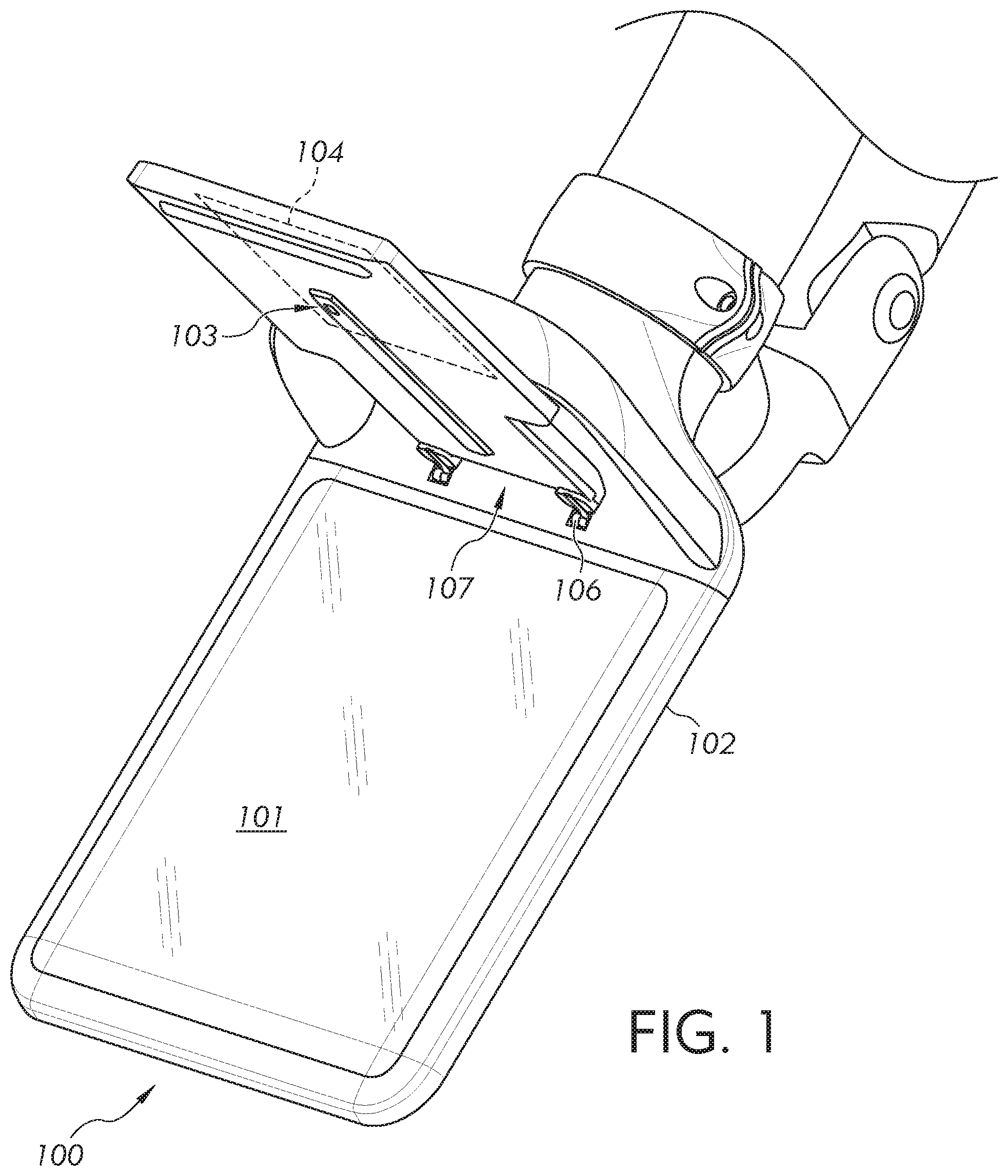 Patent US12350200 Figure 1 – Protective apparatuses for minimizing risk of transmission of infection and associated systems