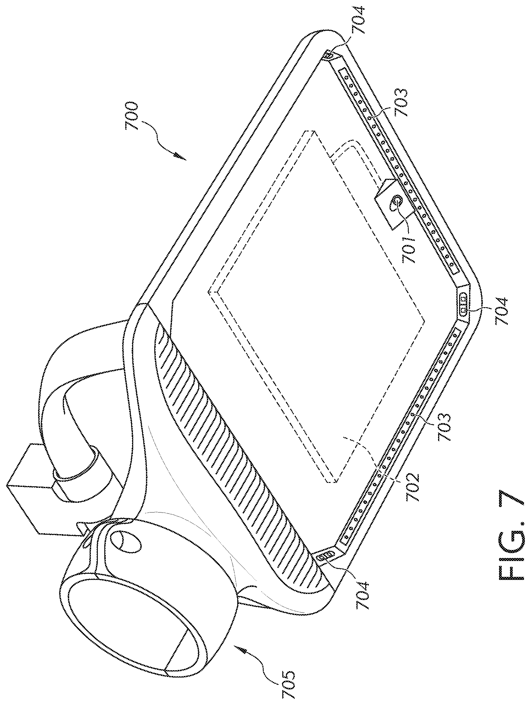 Patent US12350200 Figure 7 – Protective apparatuses for minimizing risk of transmission of infection and associated systems