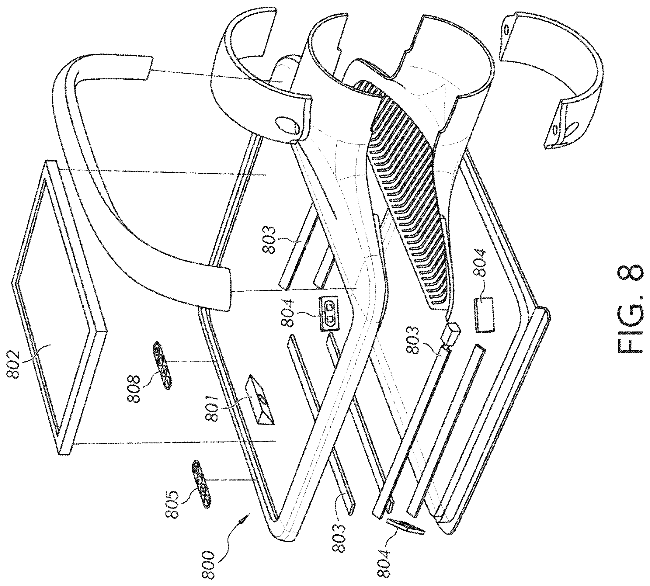 Patent US12350200 Figure 8 – Protective apparatuses for minimizing risk of transmission of infection and associated systems