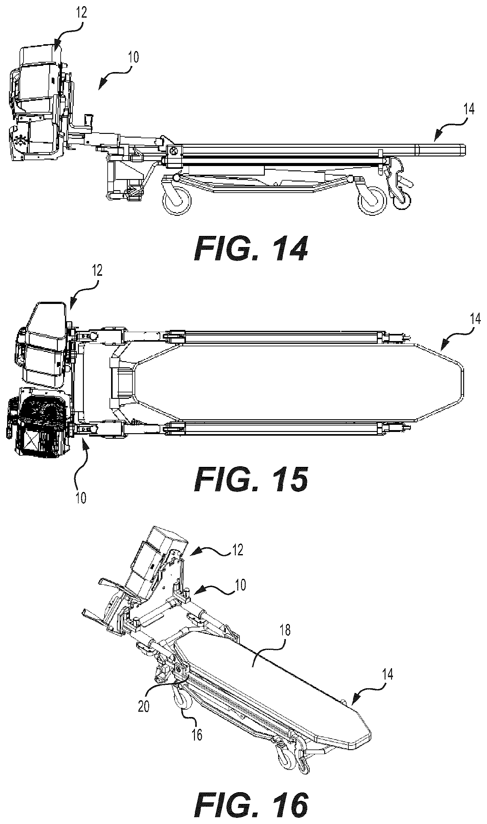Patent US12350201 Figure 11 – Mounting apparatus for securing equipment to a patient transport system