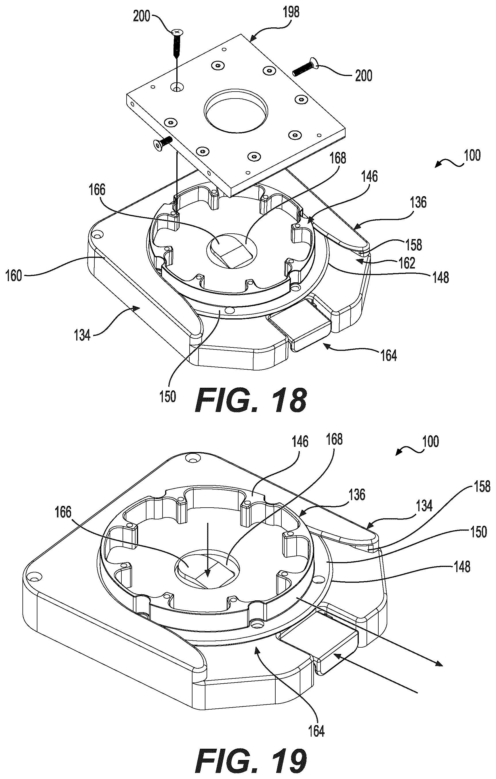 Patent US12350201 Figure 14 – Mounting apparatus for securing equipment to a patient transport system