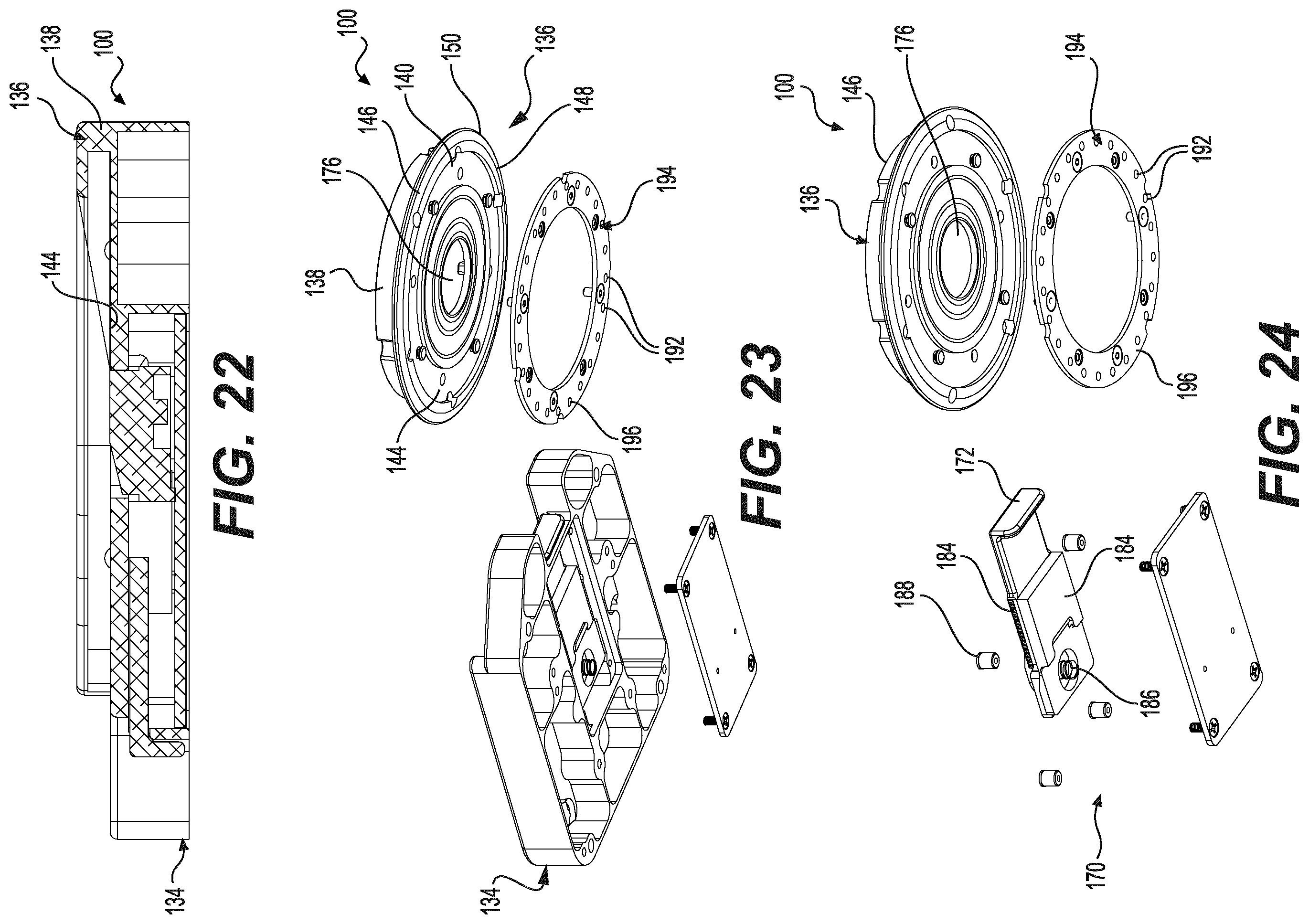 Patent US12350201 Figure 16 – Mounting apparatus for securing equipment to a patient transport system