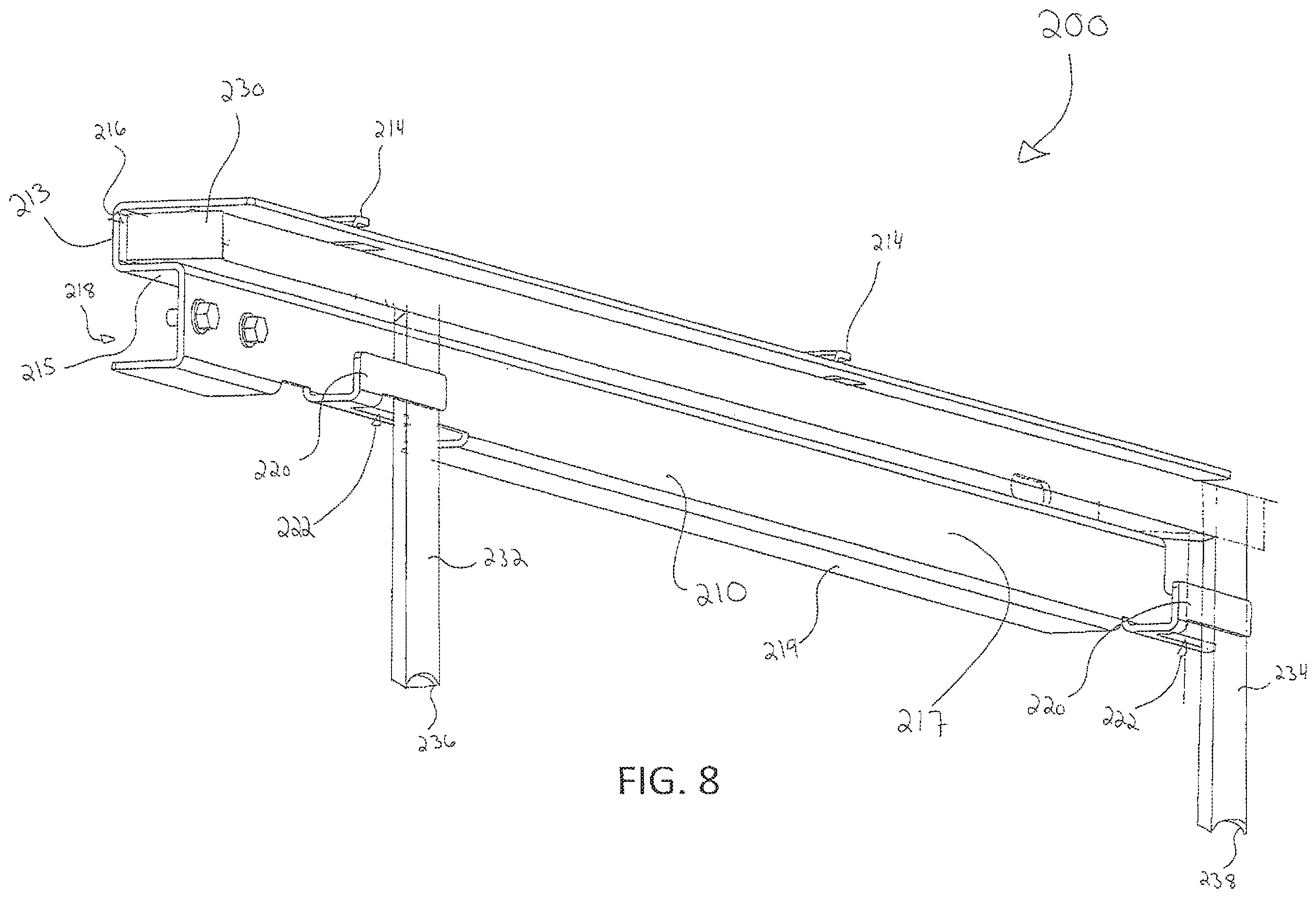Patent US12350202 Figure 9 – Medical examination table with retractable moving wheels
