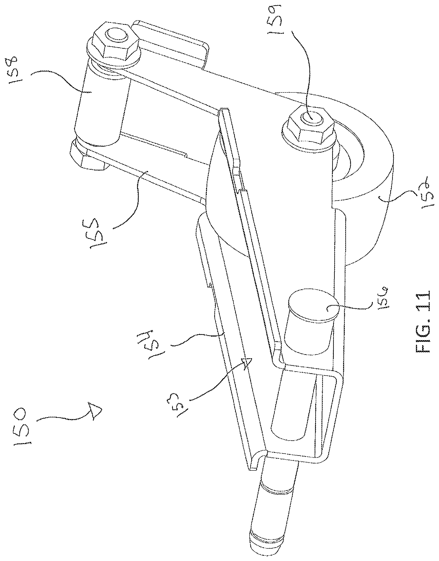 Patent US12350202 Figure 12 – Medical examination table with retractable moving wheels