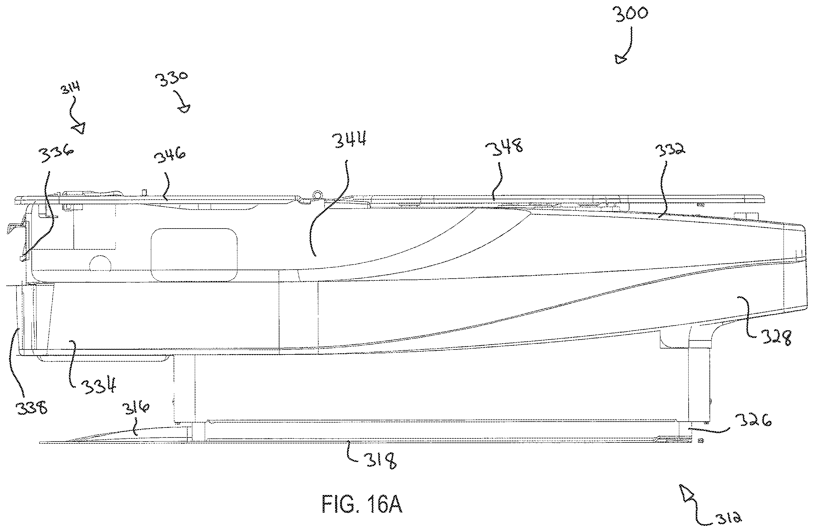Patent US12350202 Figure 20 – Medical examination table with retractable moving wheels