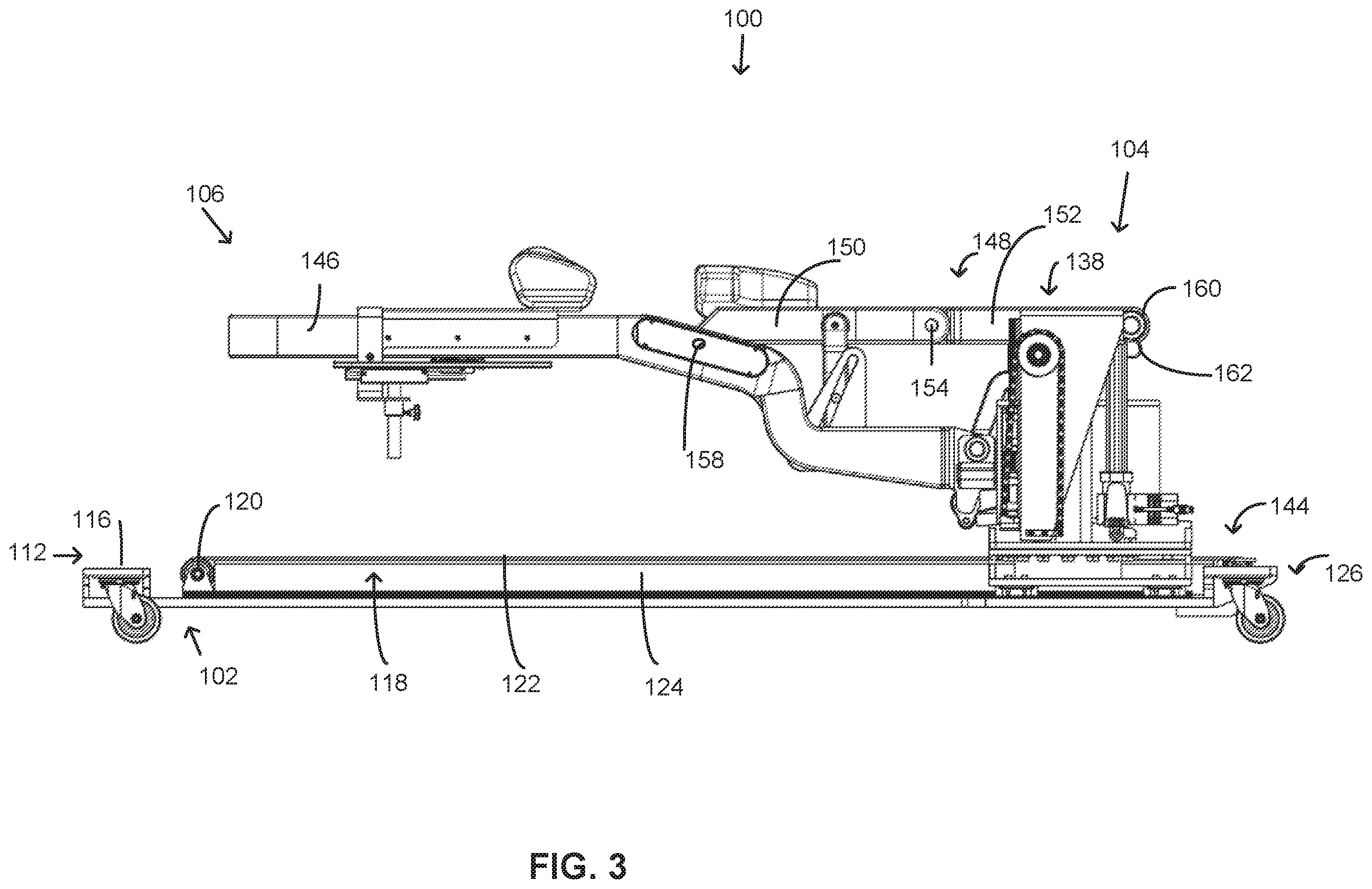 Patent US12350203 Figure 3 – Single and dual column patient positioning support structure