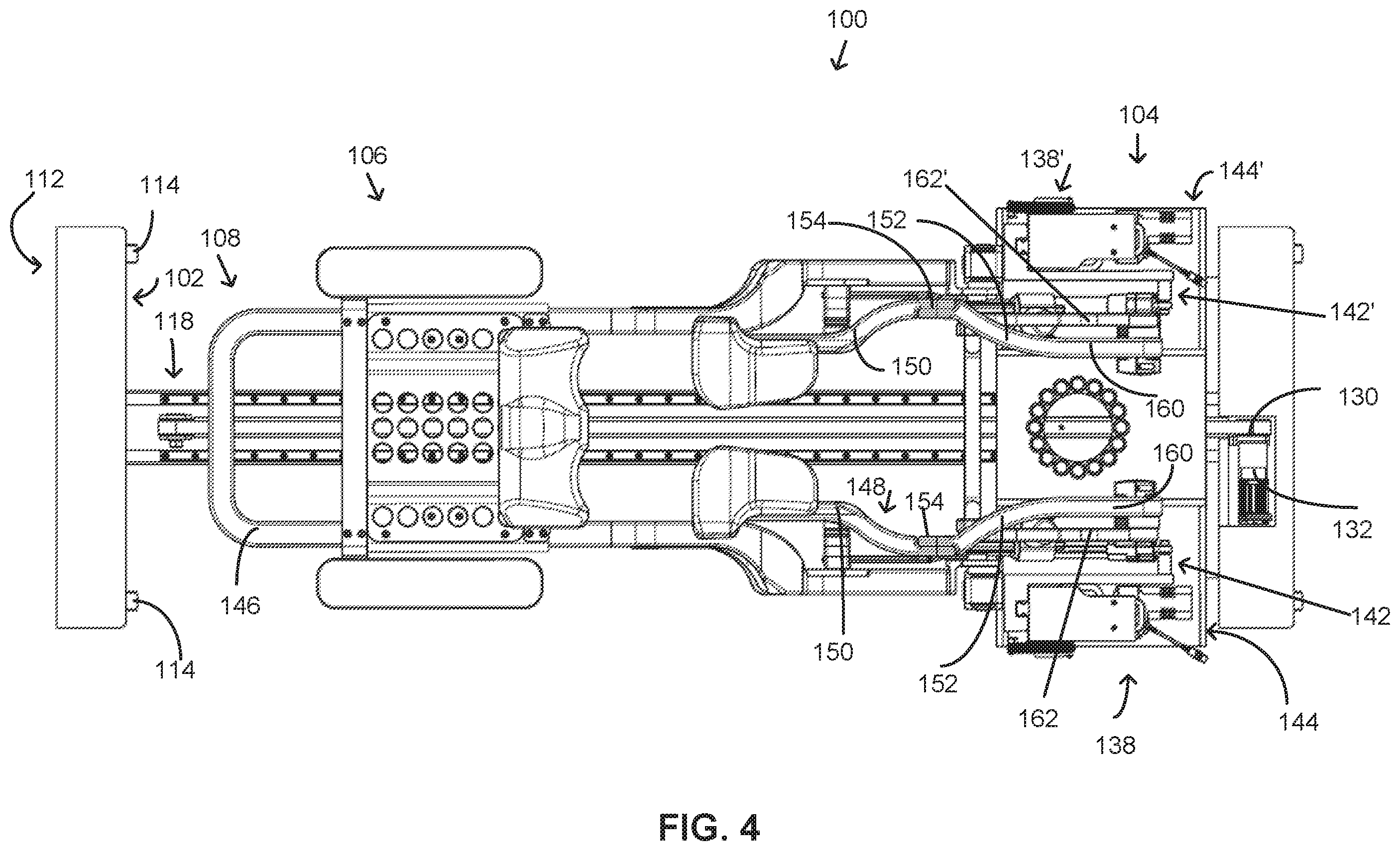 Patent US12350203 Figure 4 – Single and dual column patient positioning support structure