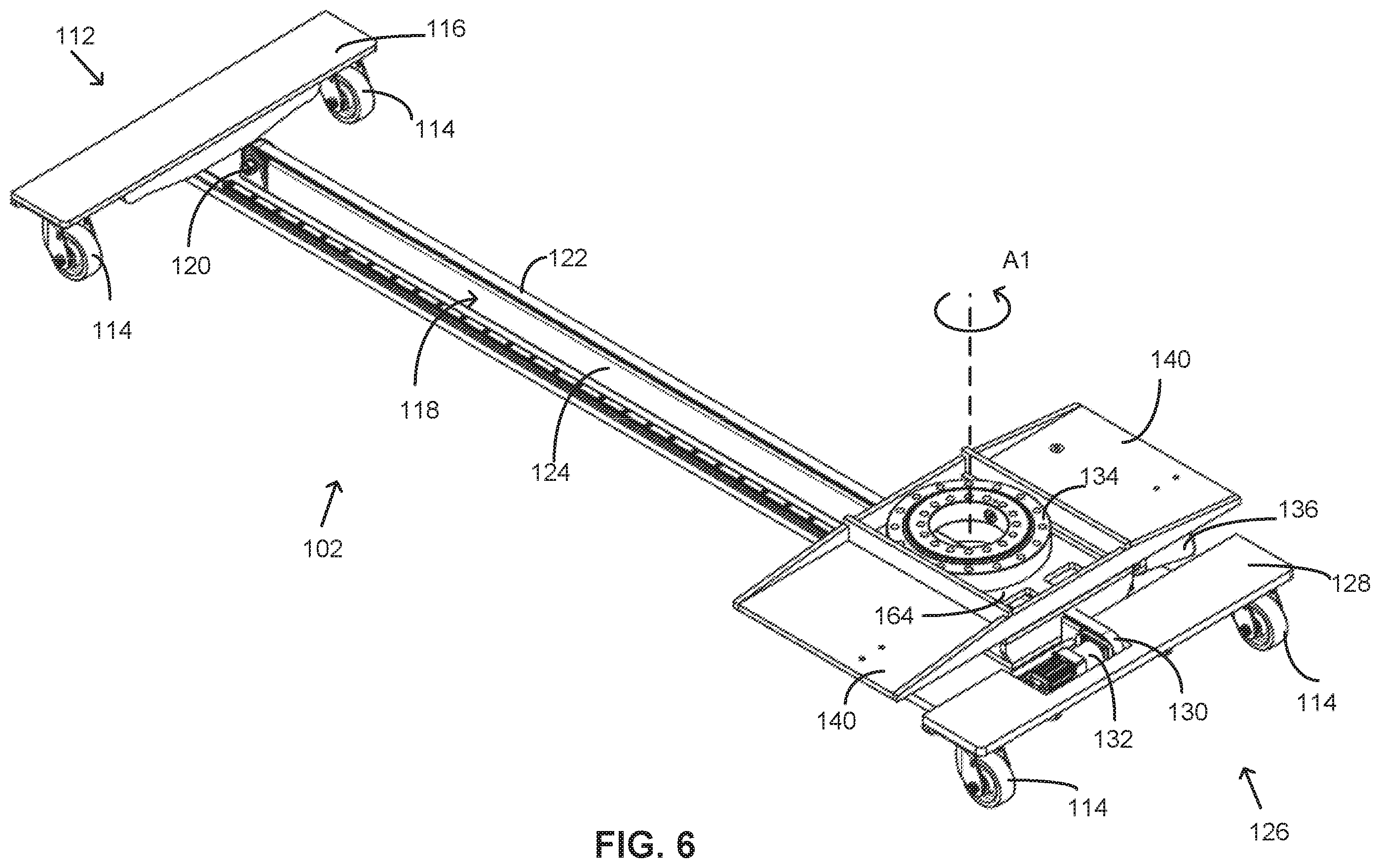 Patent US12350203 Figure 6 – Single and dual column patient positioning support structure