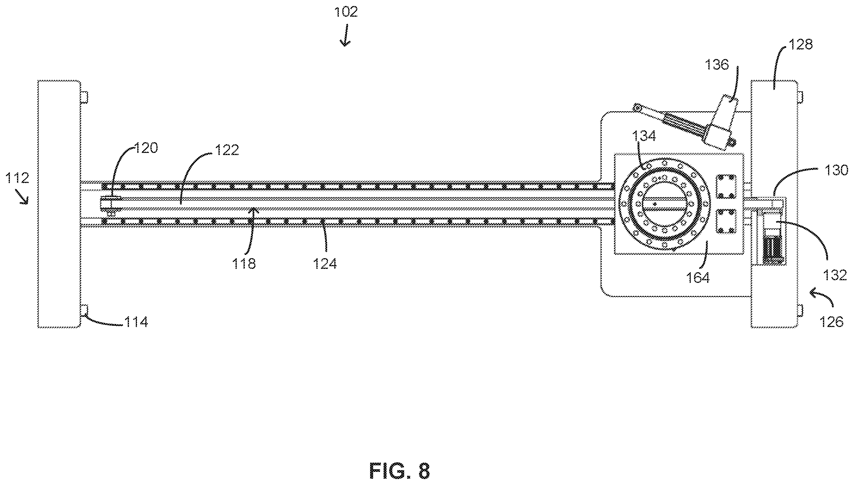 Patent US12350203 Figure 8 – Single and dual column patient positioning support structure