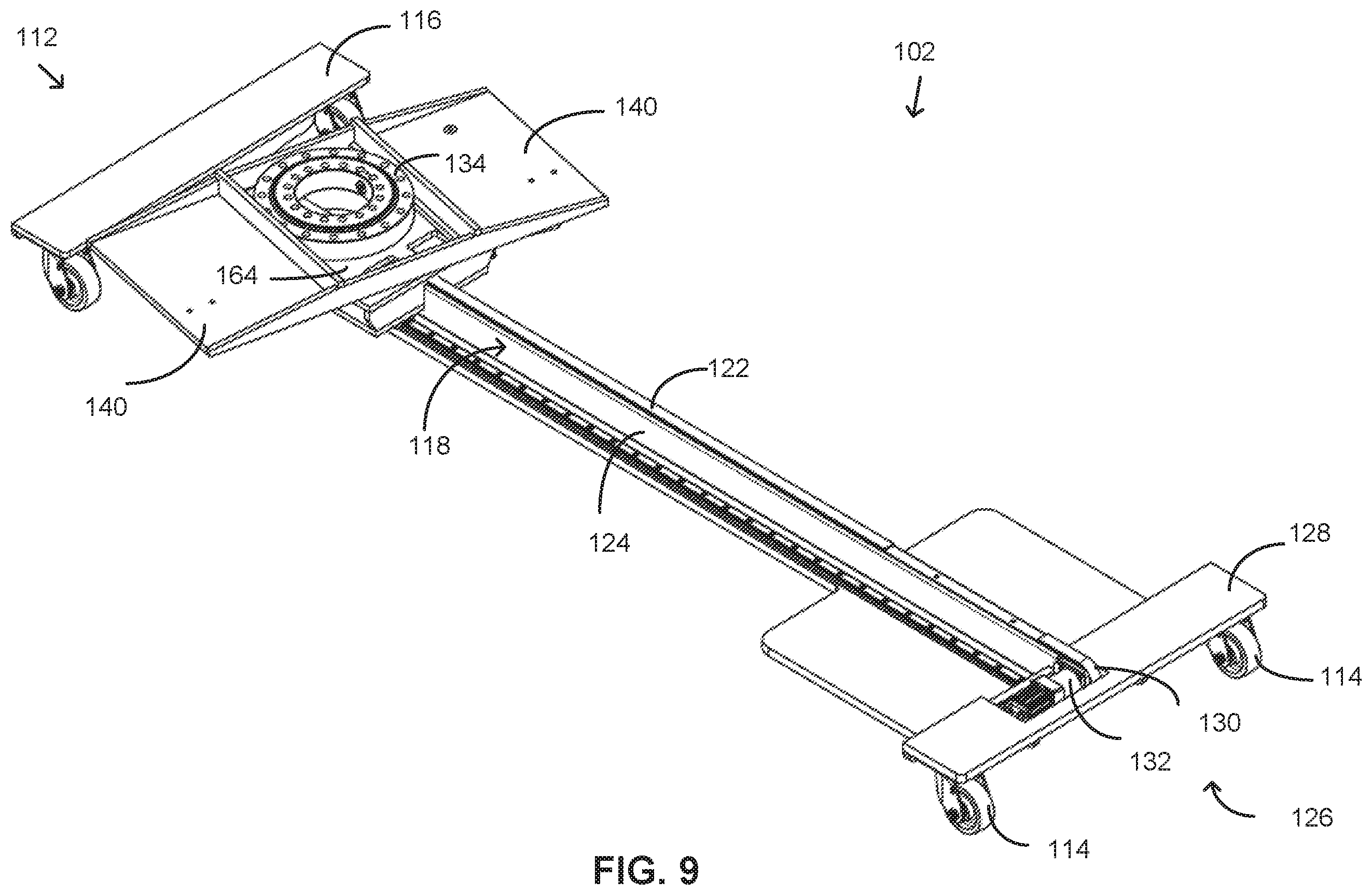 Patent US12350203 Figure 9 – Single and dual column patient positioning support structure