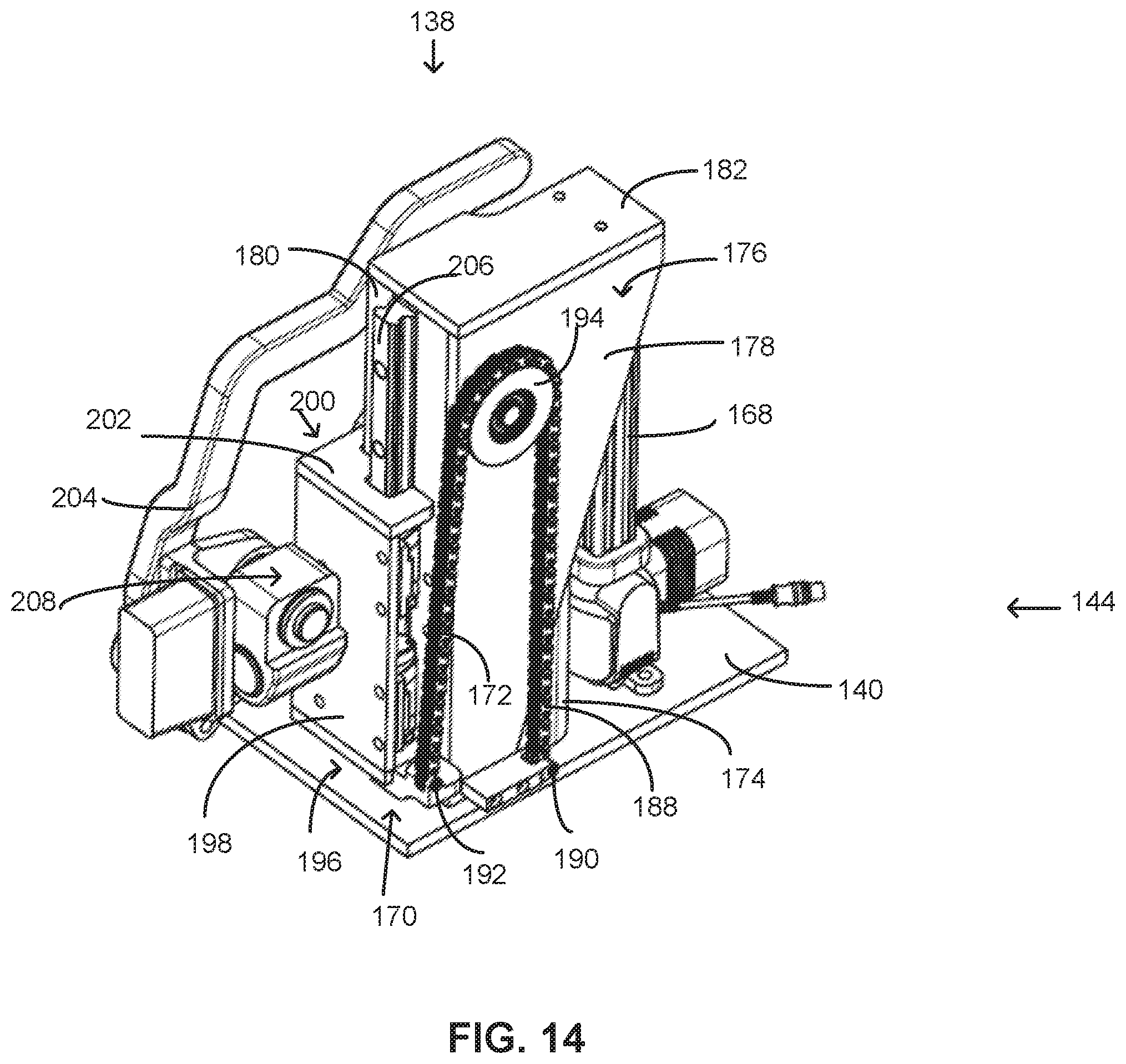 Patent US12350203 Figure 14 – Single and dual column patient positioning support structure
