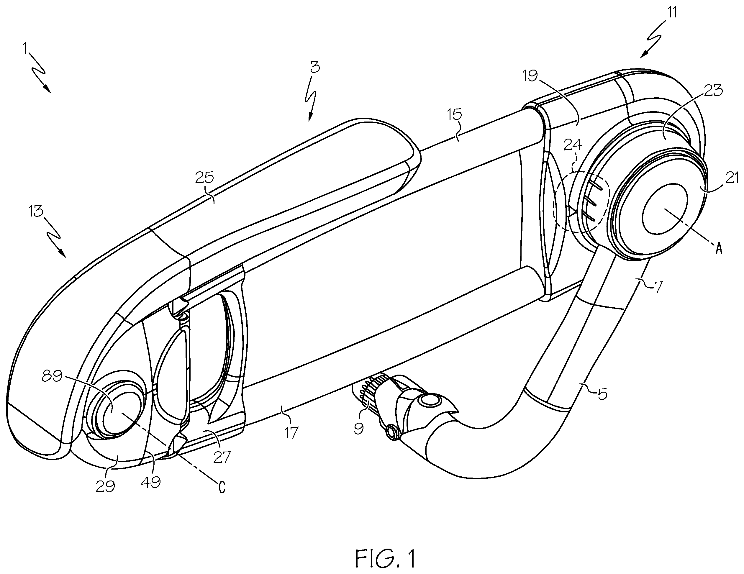 Patent US12350204 Figure 1 – Armrest assembly