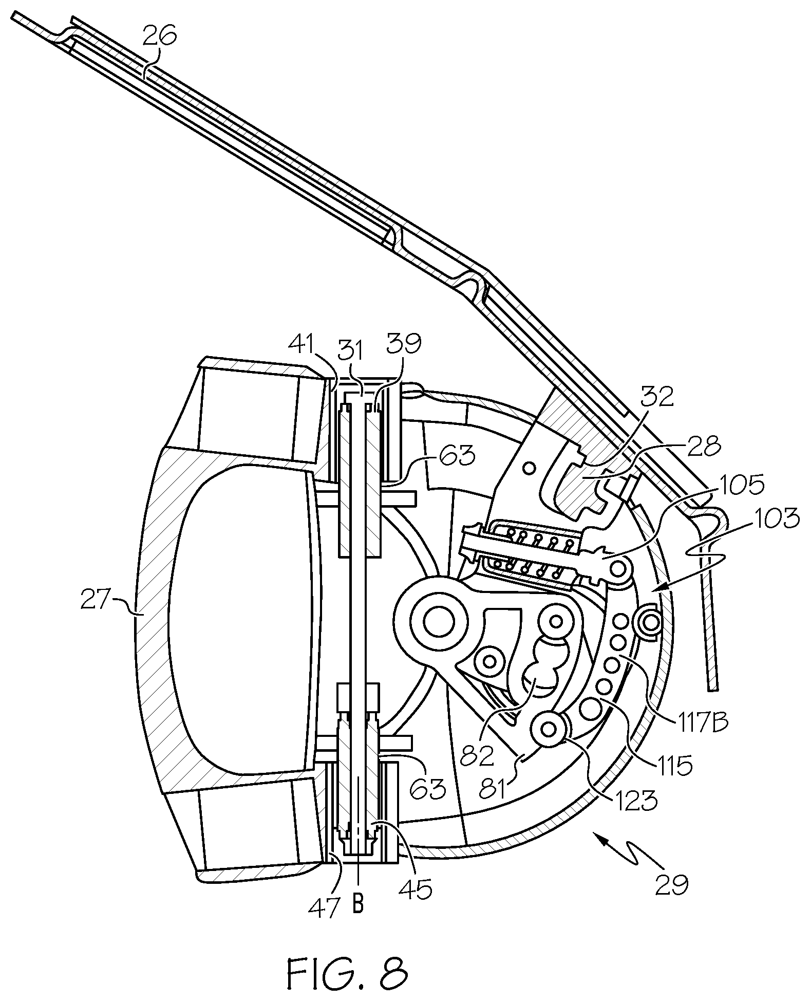 Patent US12350204 Figure 8 – Armrest assembly