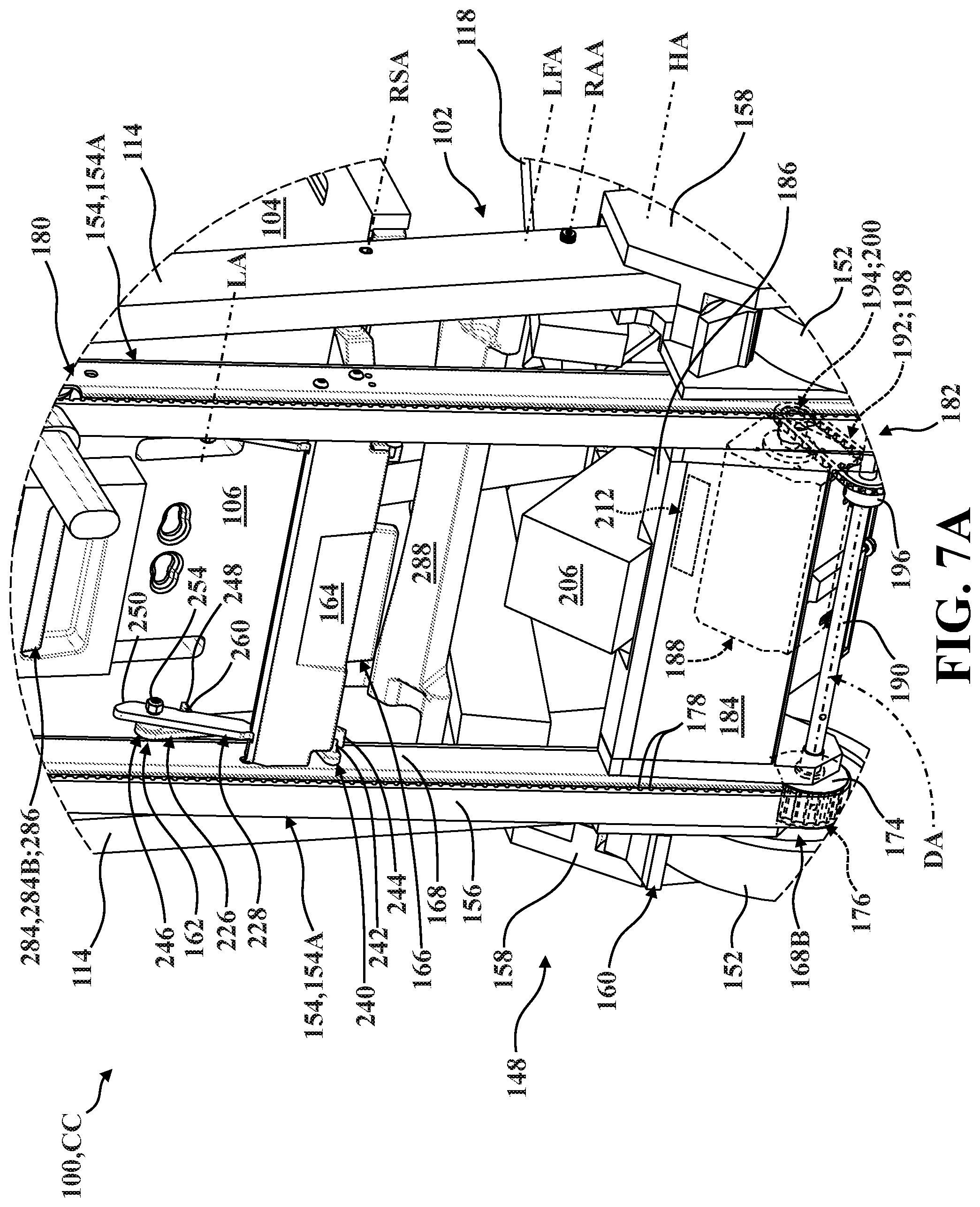Patent US12350205 Figure 8 – Patient containment systems for use with patient transport apparatuses