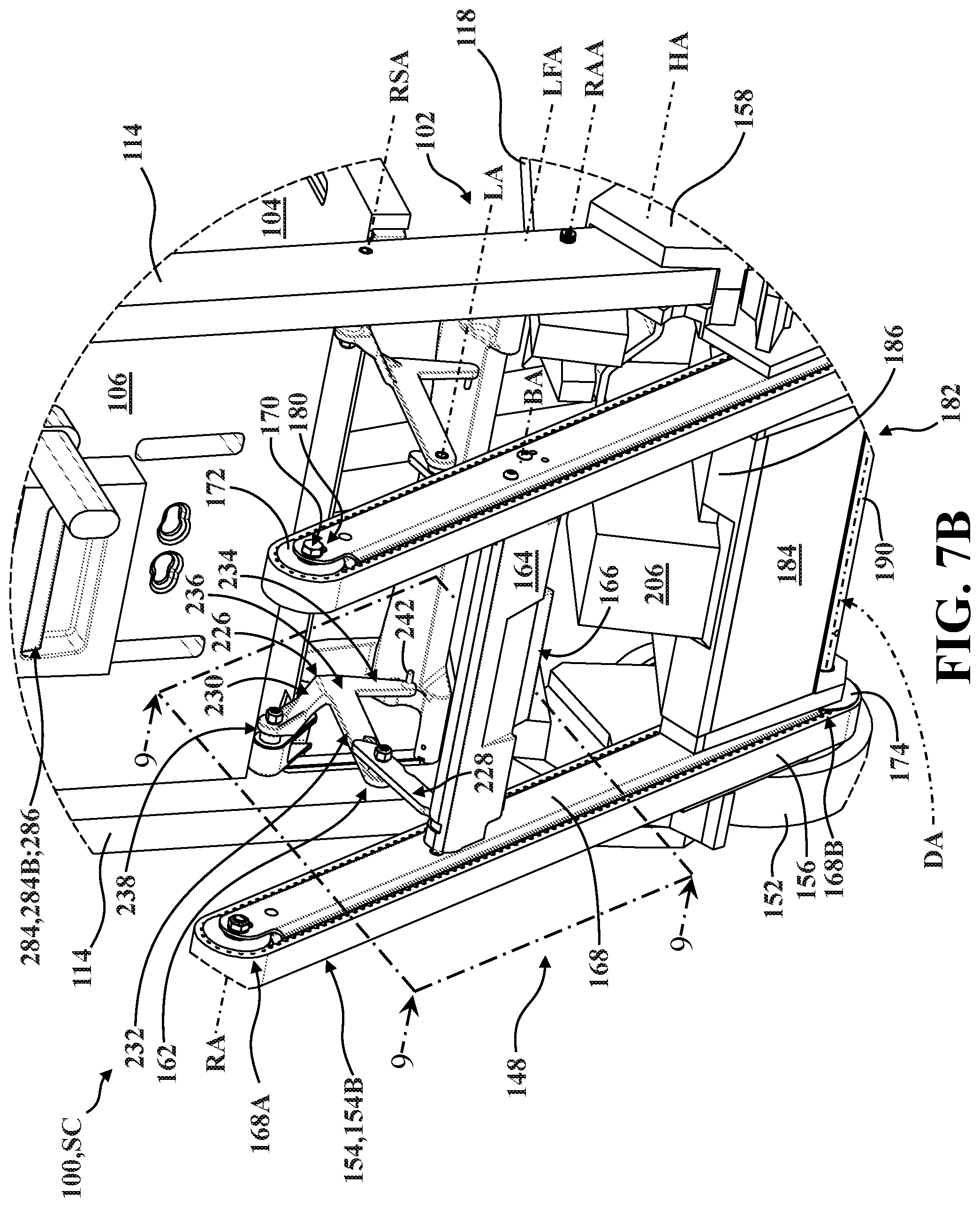 Patent US12350205 Figure 9 – Patient containment systems for use with patient transport apparatuses