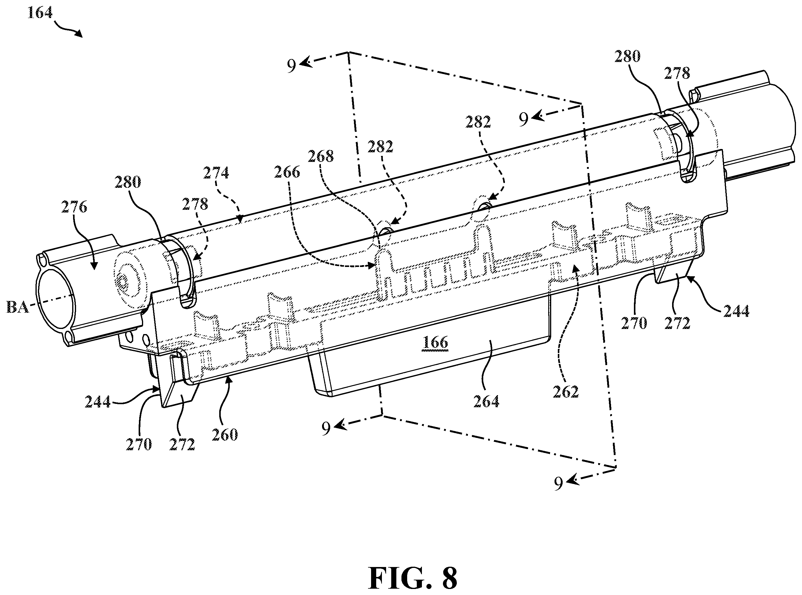 Patent US12350205 Figure 10 – Patient containment systems for use with patient transport apparatuses