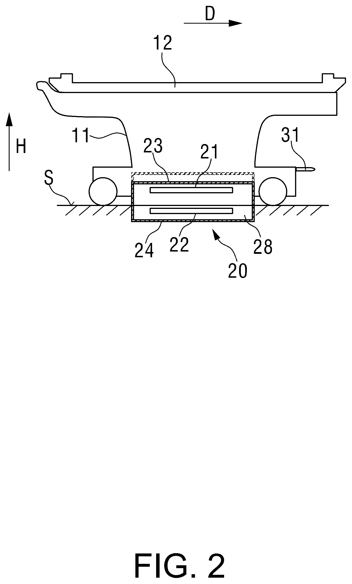Patent US12350208 Figure 2 – Movable medical bed system and MRI apparatus