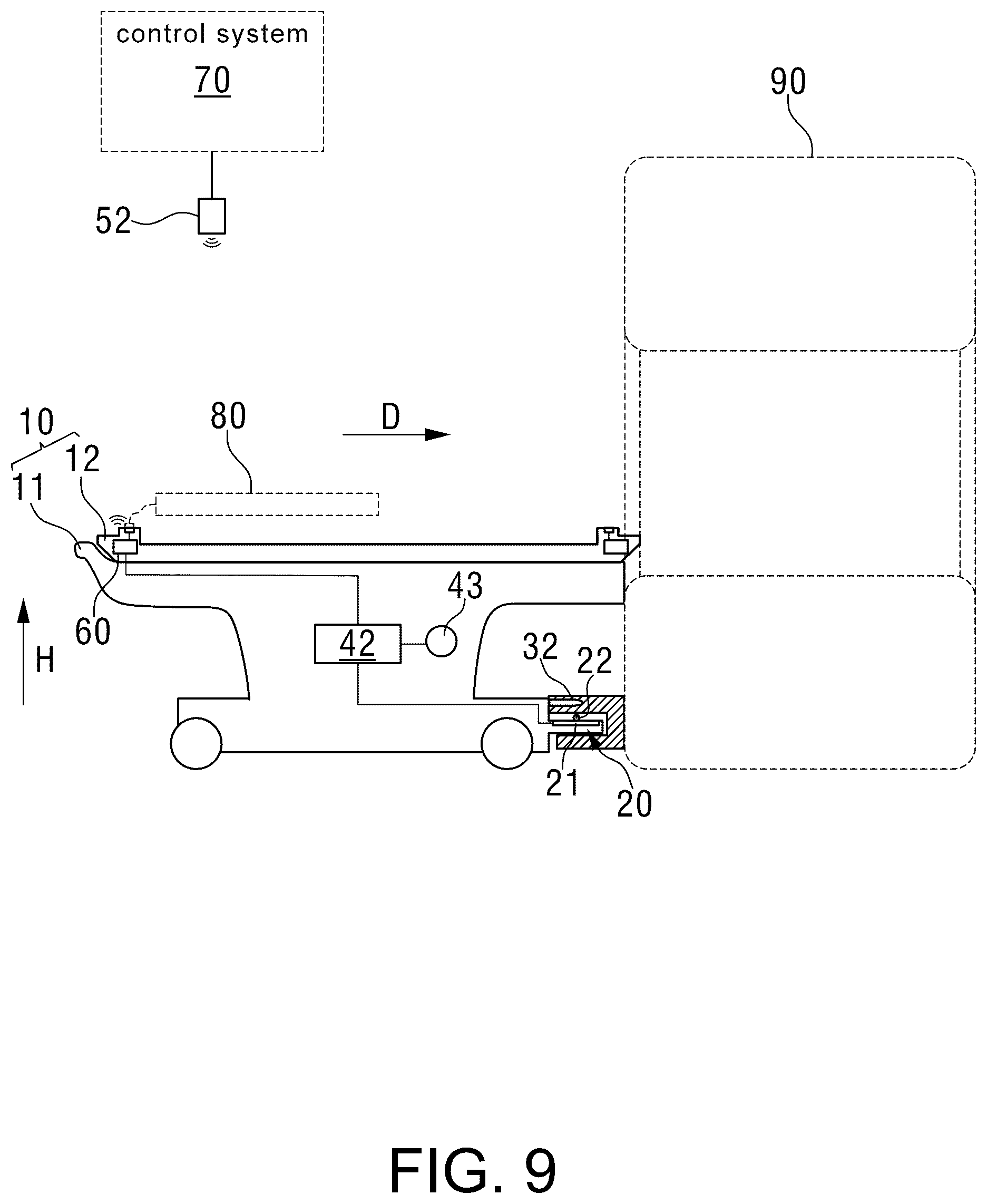 Patent US12350208 Figure 9 – Movable medical bed system and MRI apparatus