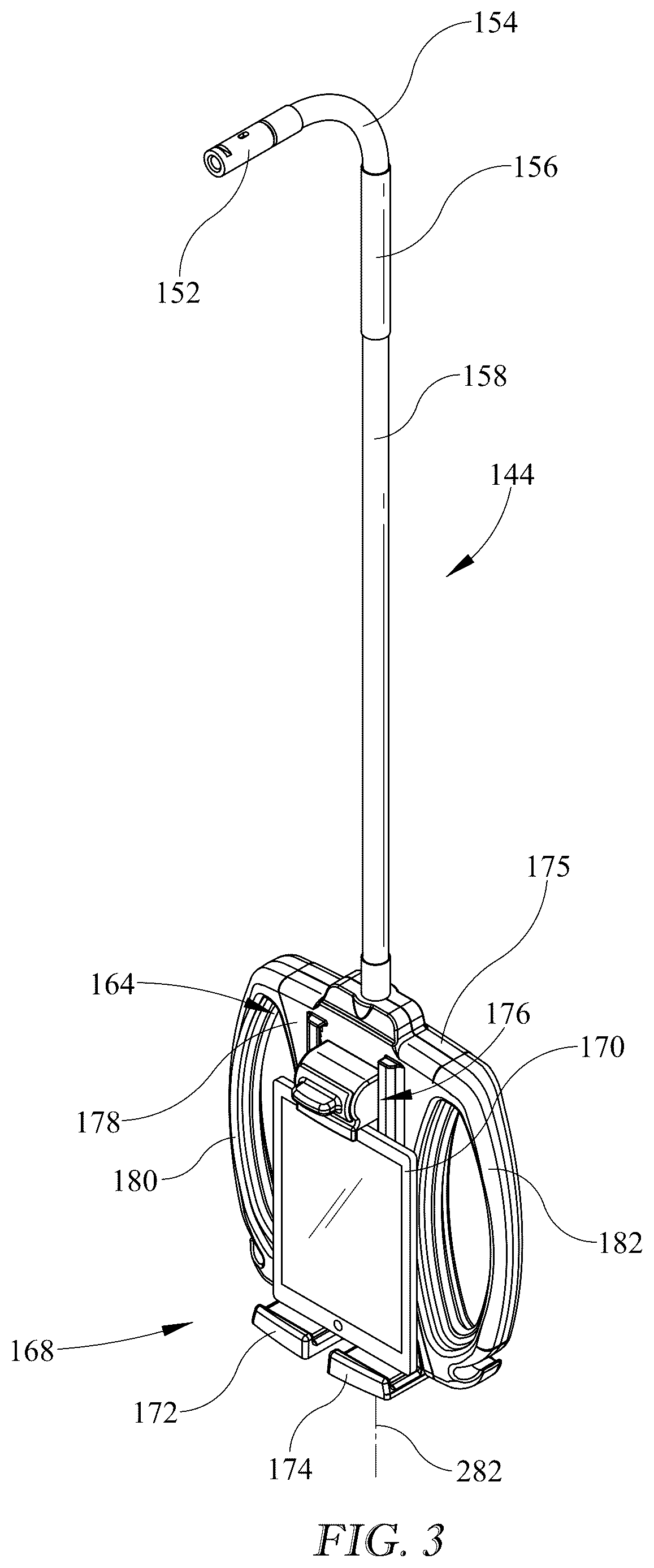Patent US12350209 Figure 3 – Patient bed user interface having a dead front portion